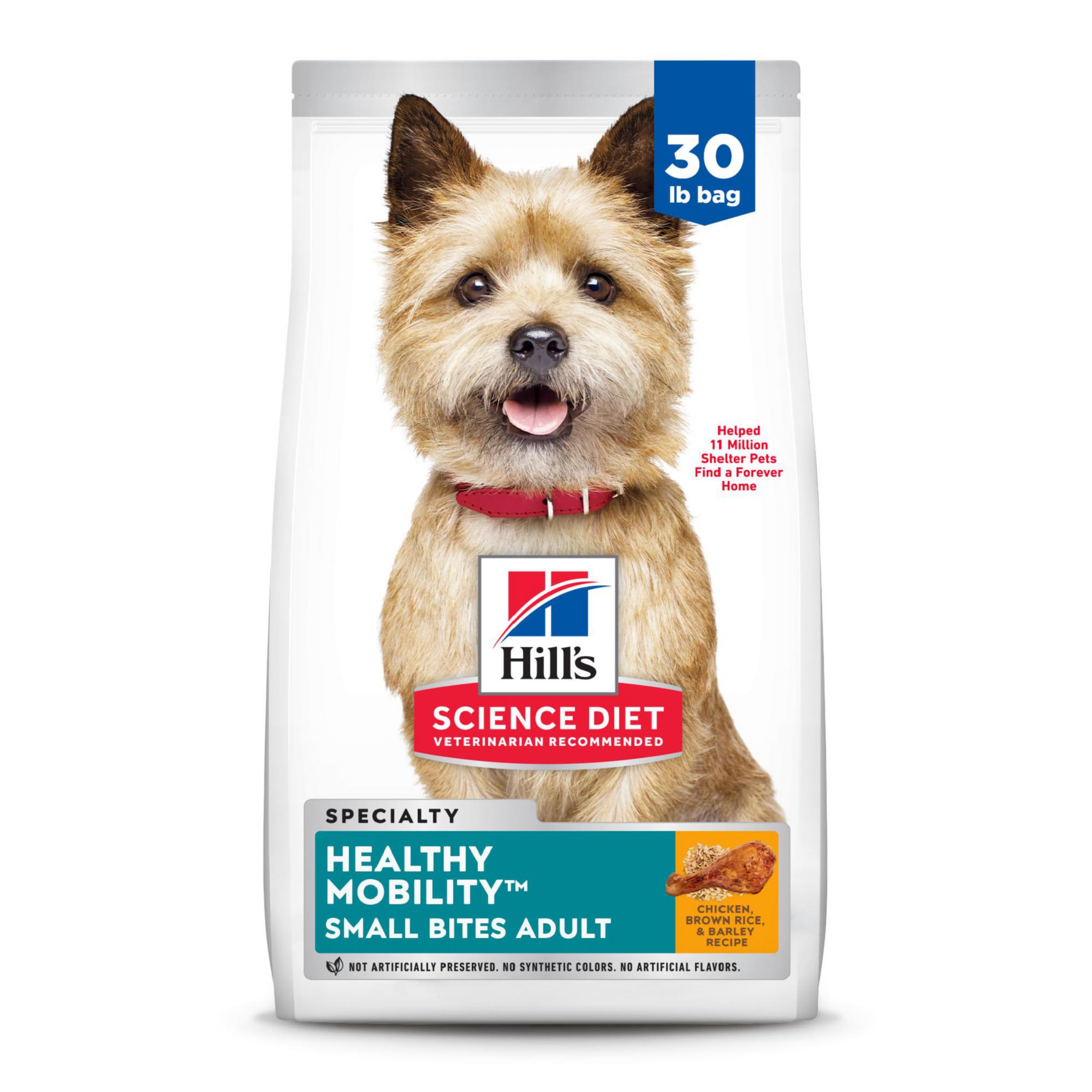 Hills Science Diet Healthy Mobility, Adult 1-6, Mobility Support, Dry Dog Food, Chicken, Brown Rice, & Barley, 30 lb Bag
