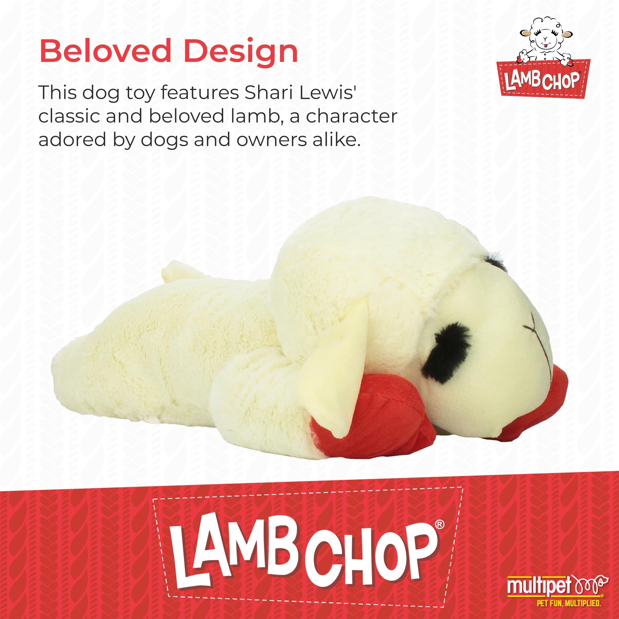 Multipet Toy Lamb Chop Jumbo 24' (Pack Of 2)