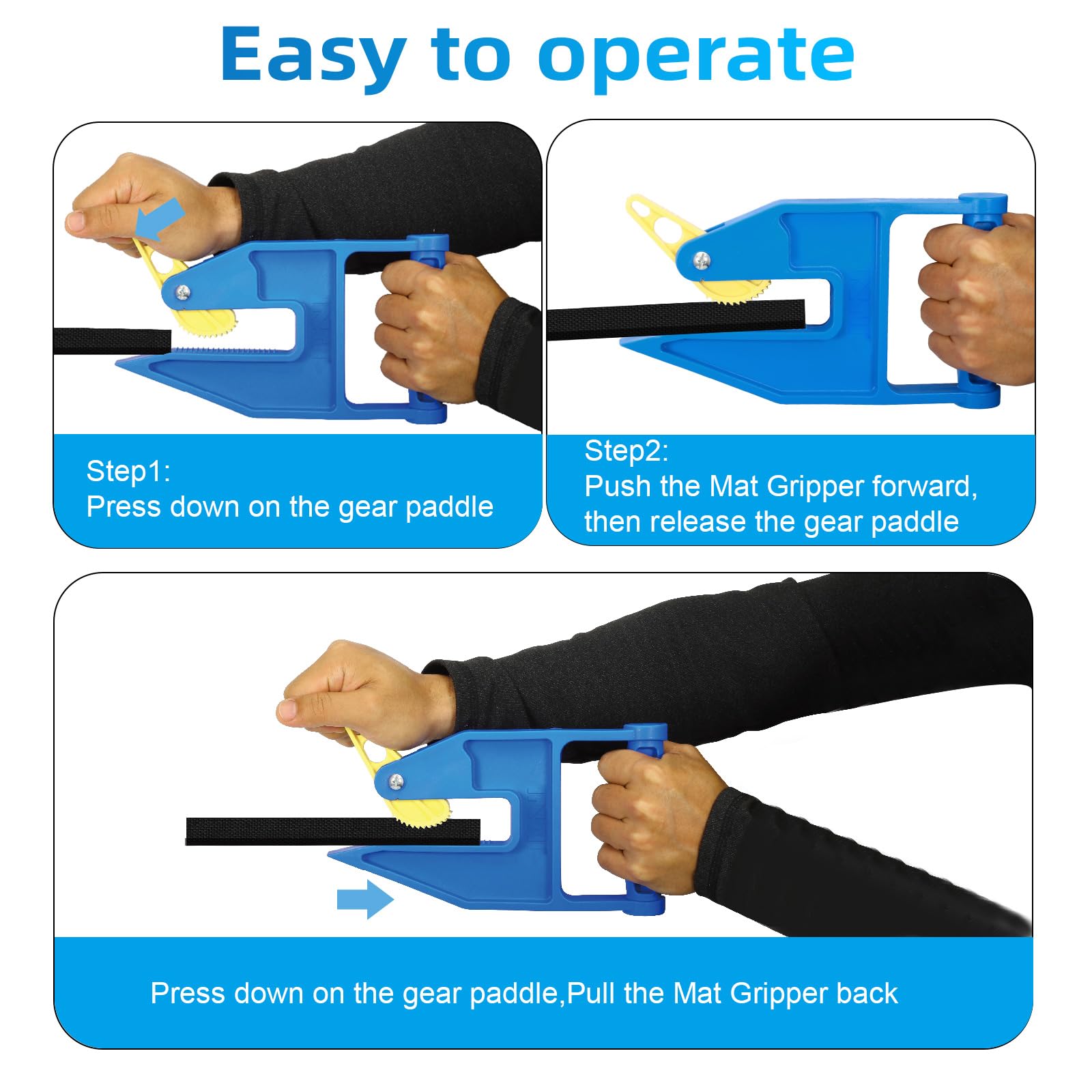 Intii Heavy Duty Stall Mat Grippers - Pair Of 2 Mat Movers Tool For Horse Stalls, Gym, Barn, And Trailer, Makes Moving Rubber Ma