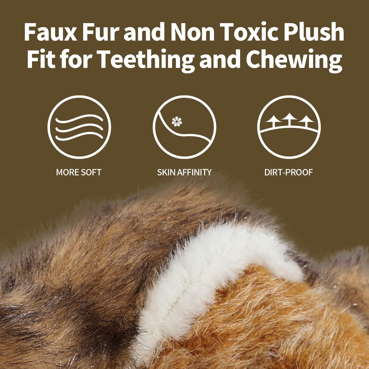 AFP Dog Squeaky Toy - Plush Chipmunk Chew Toy for Large Dogs