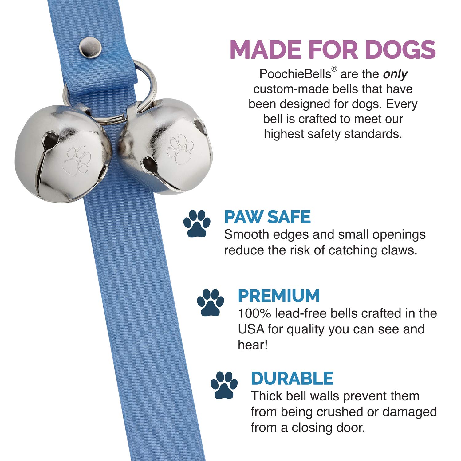 Poochiebells Original Handcrafted Potty Training Dog Doorbell - Excellence In Craftsmanship, One Size Fits All, Trainer-Recommen