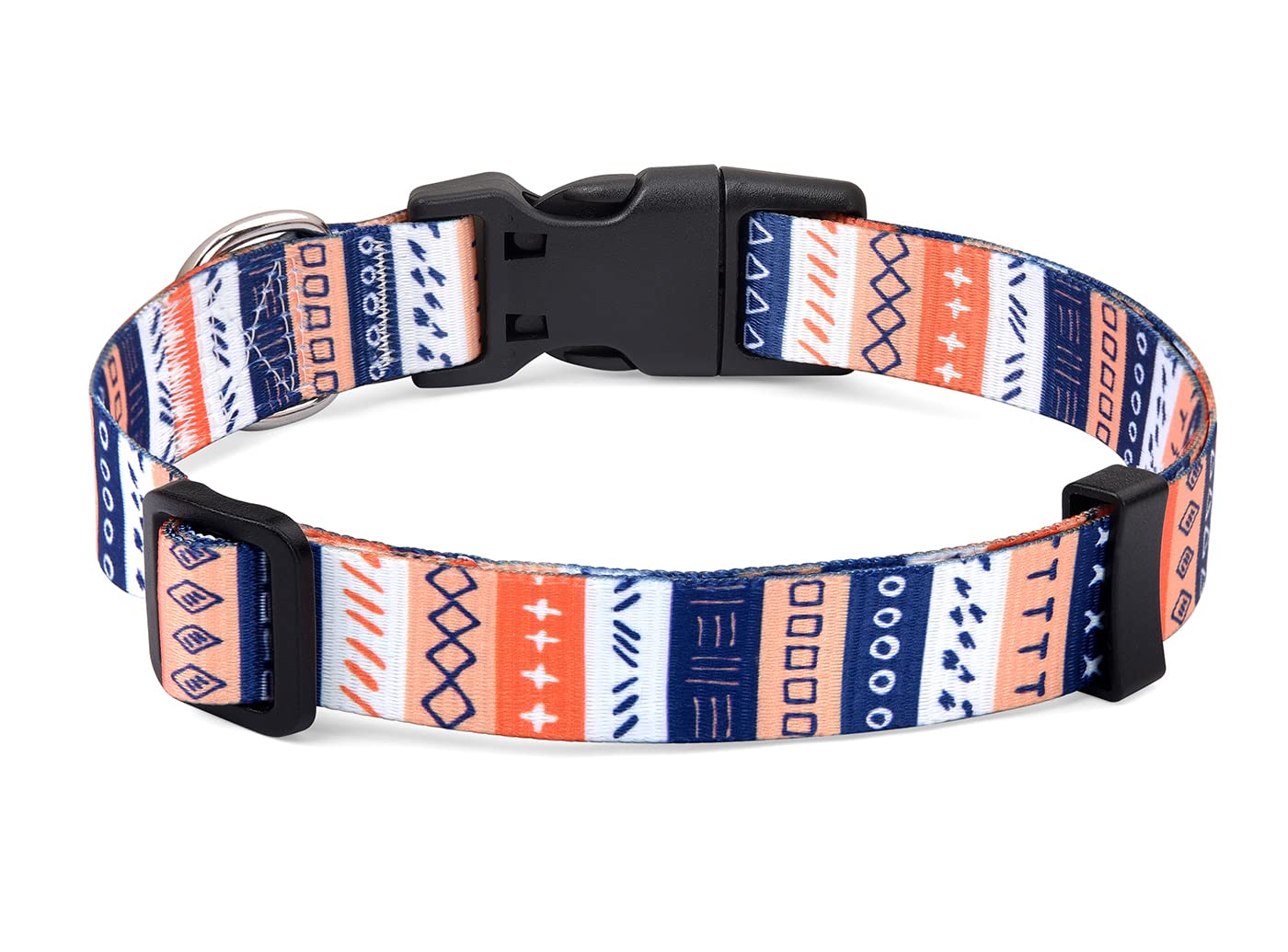 Mihqy Dog Collar With Bohemia Floral Tribal Geometric Patterns - Soft Ethnic Style Collar Adjustable For Small Medium Large Dogs(Simple Symbols,Xs)