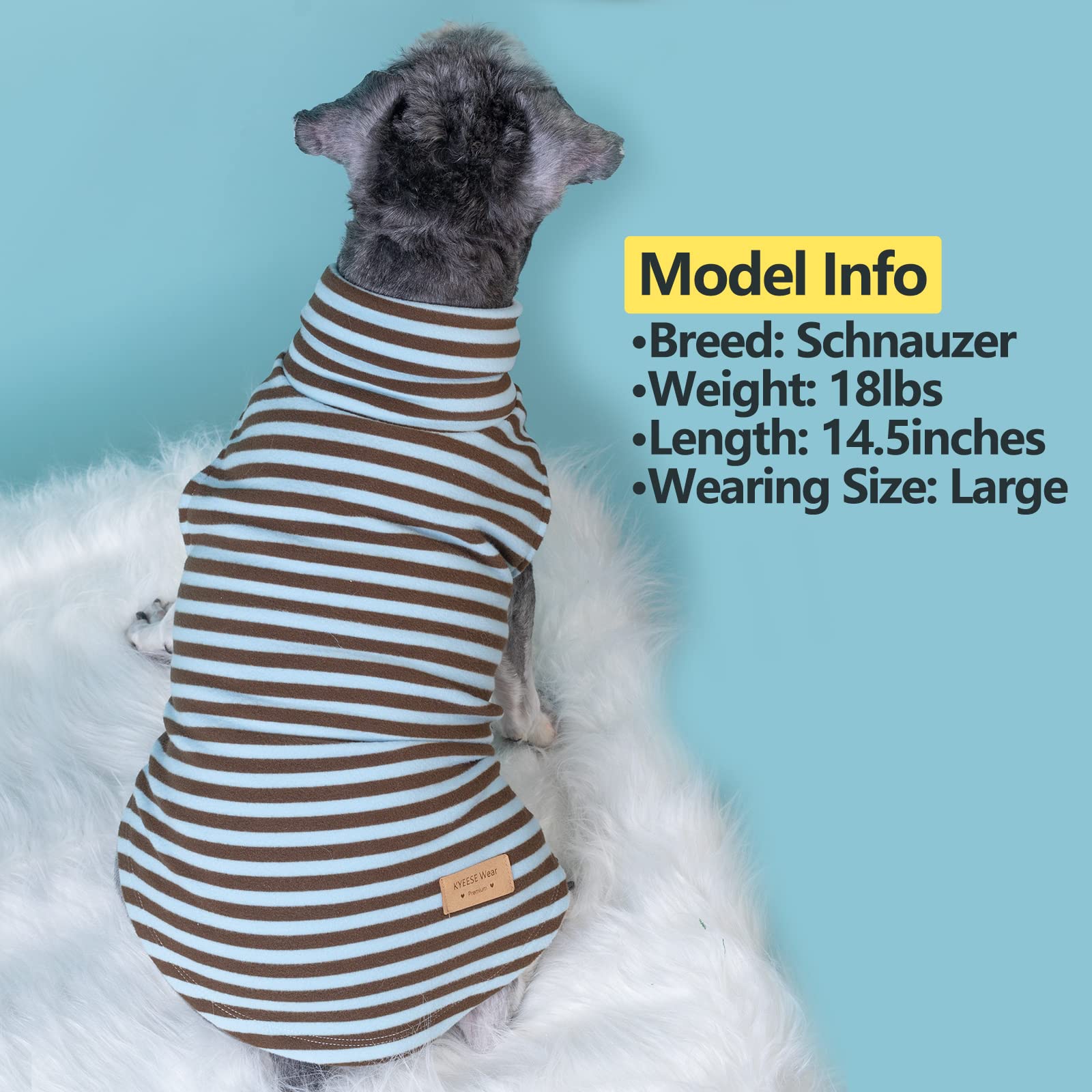 Kyeese 2Pack Dog Coat Turtleneck Stretchy Dog Sweater Super Soft Dog Cold Weather Coat For Small Dogs In Sleeveless Design, Yellow,Xl