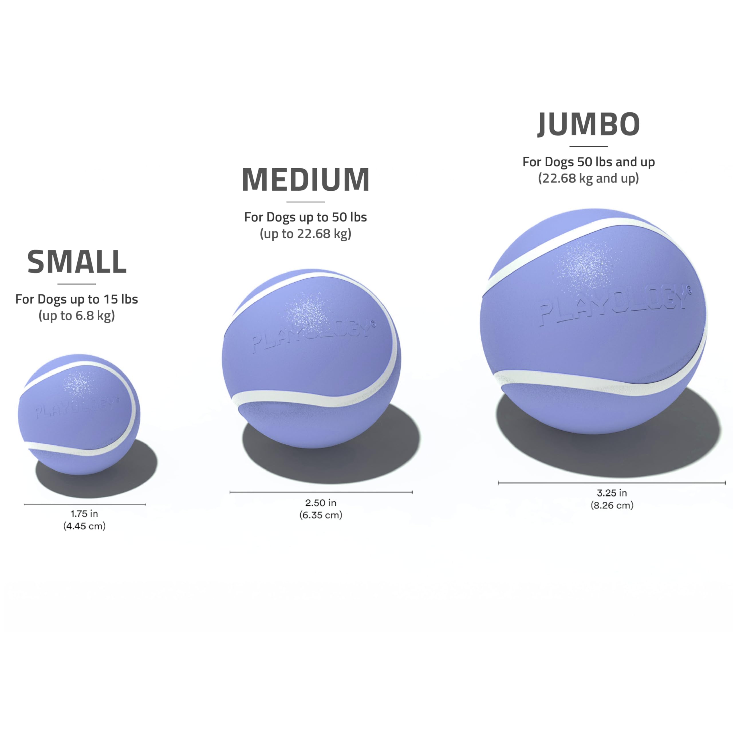Playology Dog Toys | Squeaky Chew Ball - Bouncy Durable Floating Fetch Ball for Dogs | Jumbo Blueberry Scented Toy - Easy to Cle