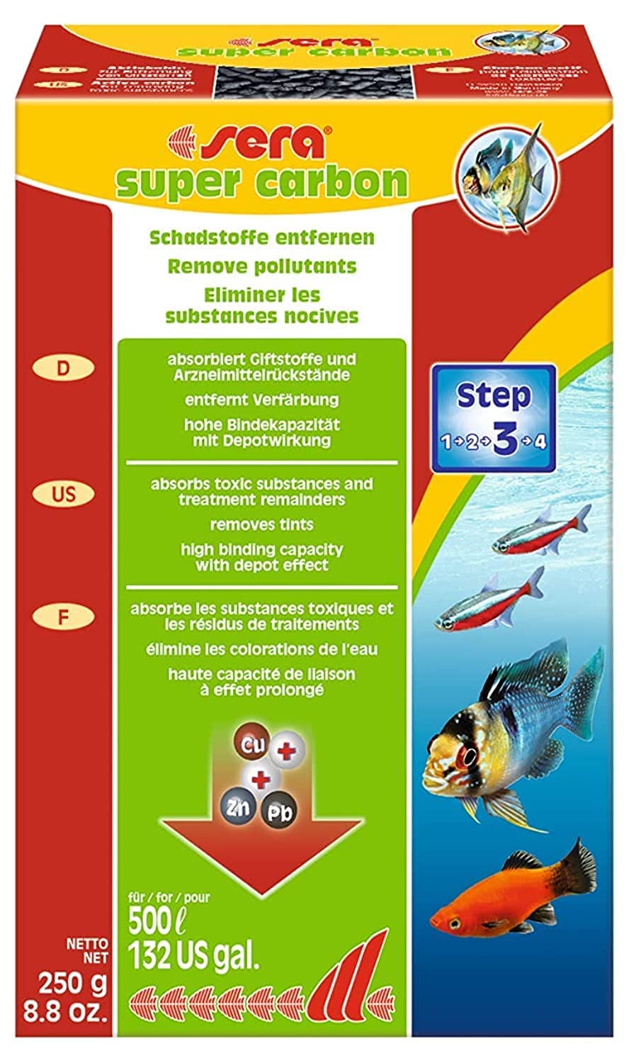 Sera Super Carbon 250 G, 8.8 Oz. Aquarium Filter Accessories