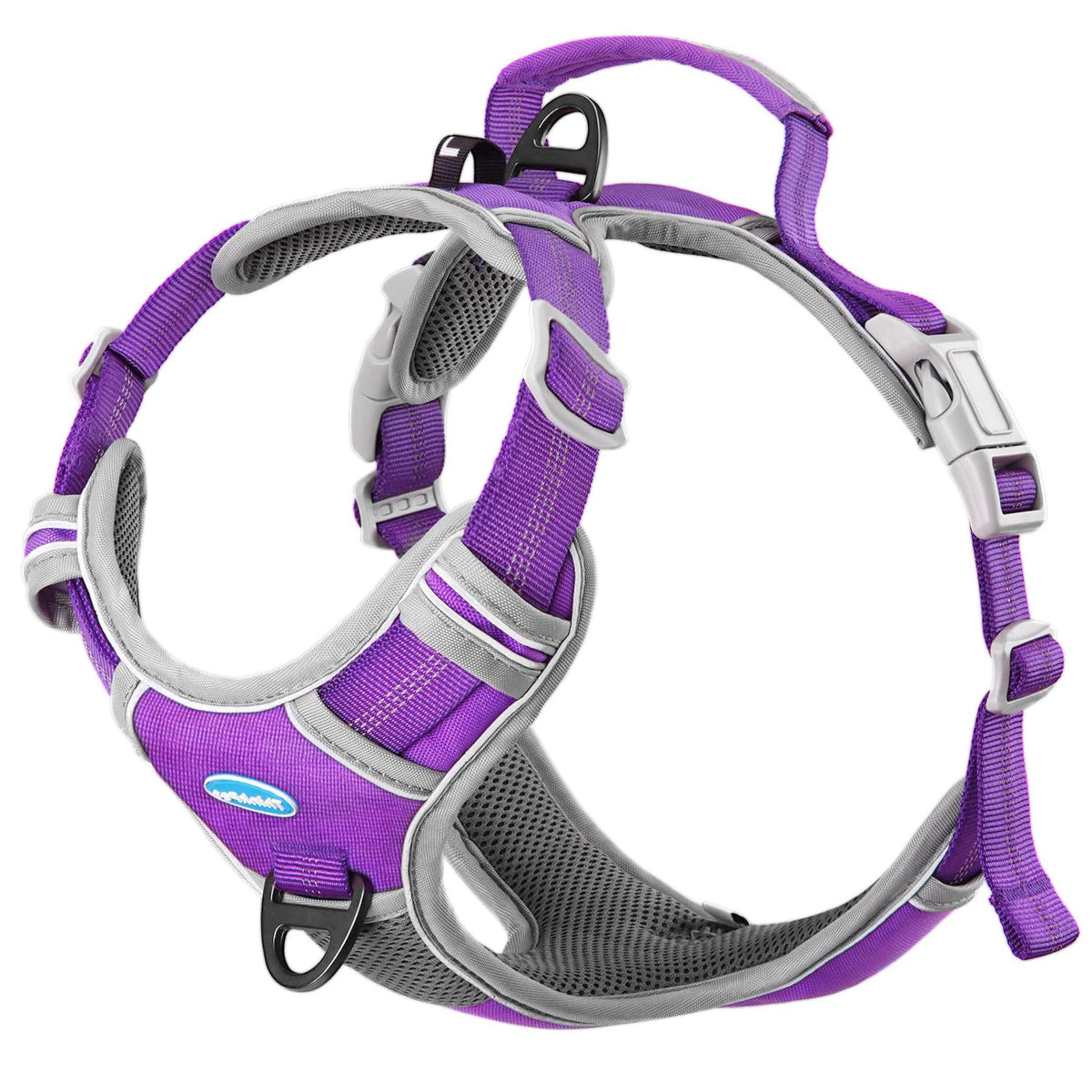 Thinkpet No Pull Harness Breathable Sport Harness With Handle - Reflective Padded Dog Safety Vest With Reflective Neon Dog Leash