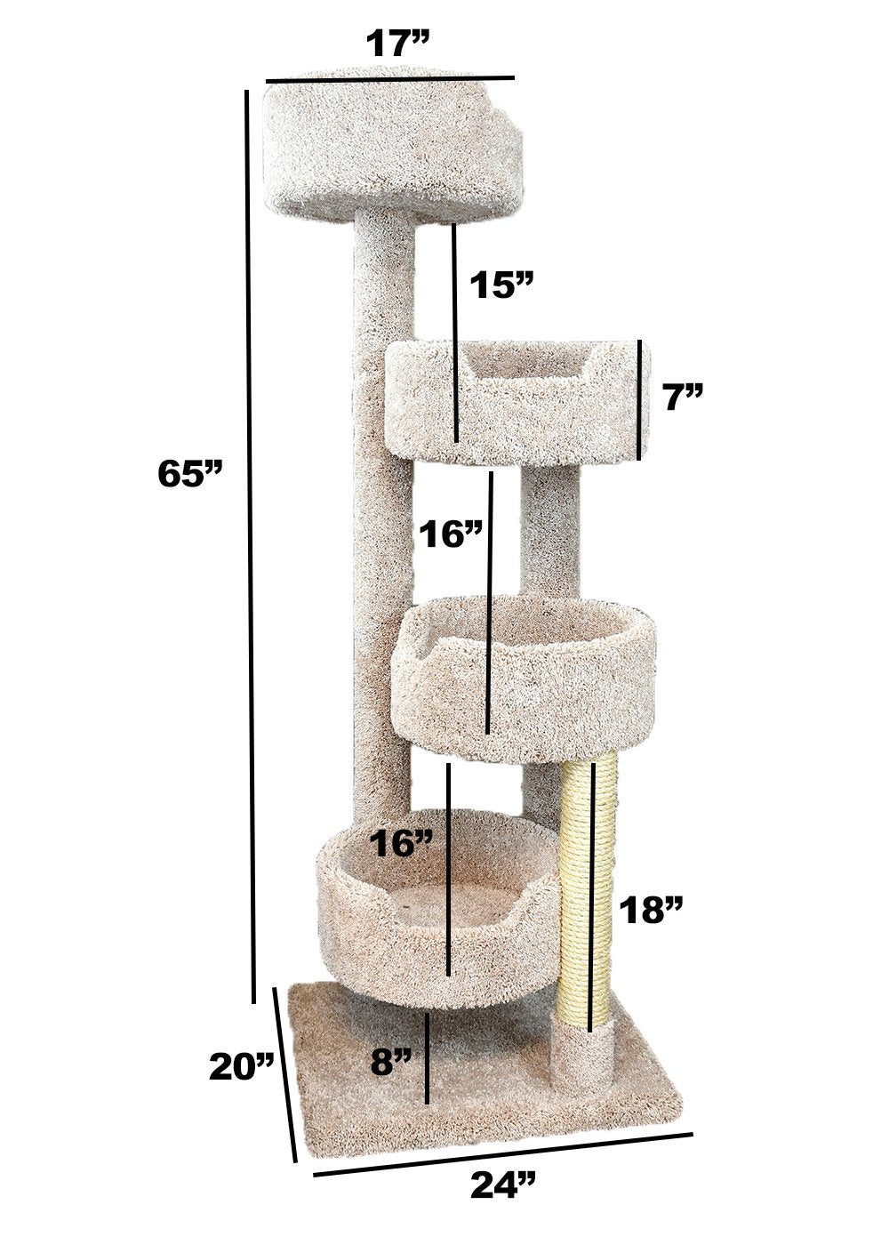 New Cat Condos 190209-Brown Cat Tree, Brown