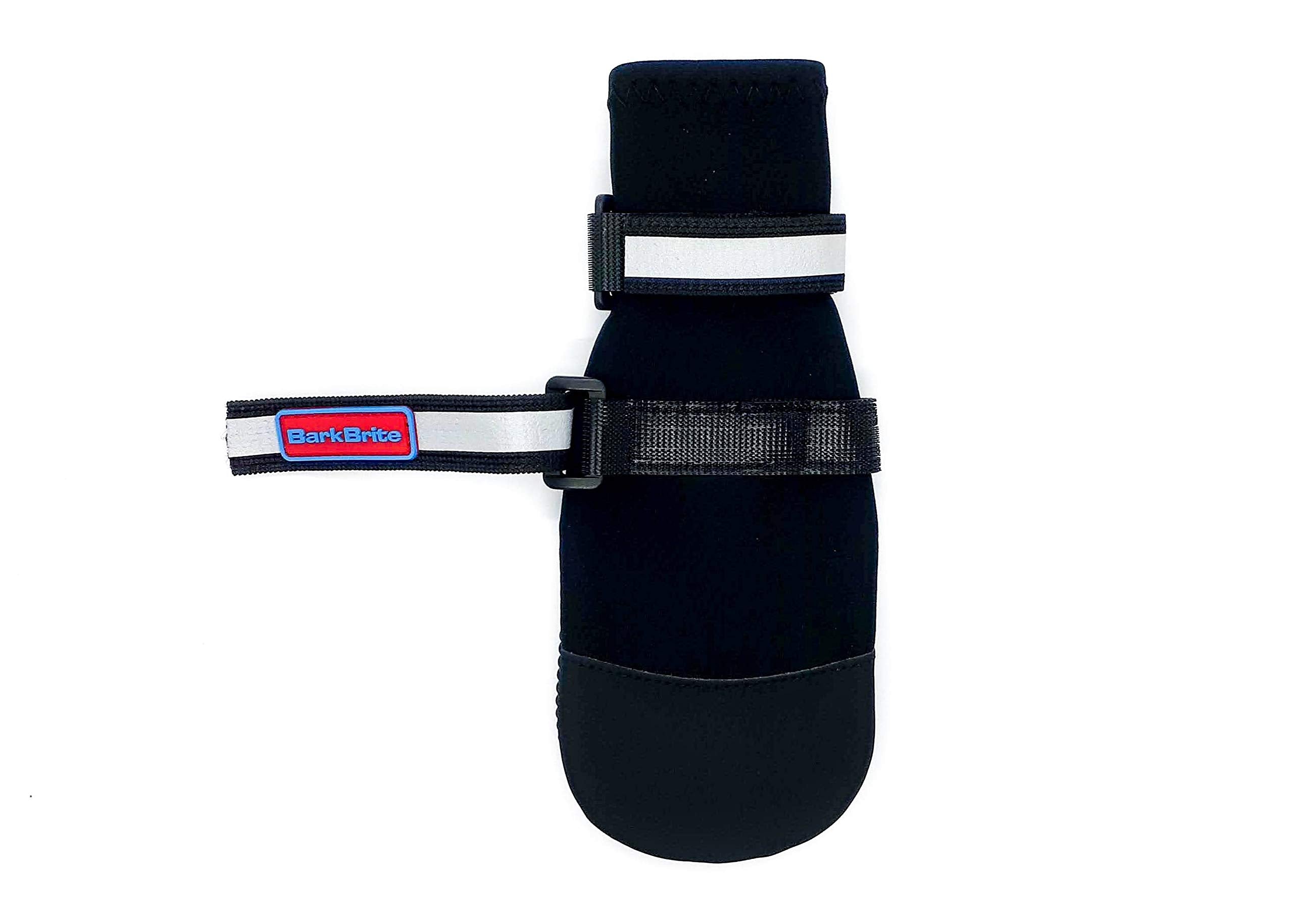 All Weather Neoprene Paw Protector Dog Boots With Reflective Straps In 5 Sizes! (Black Large)