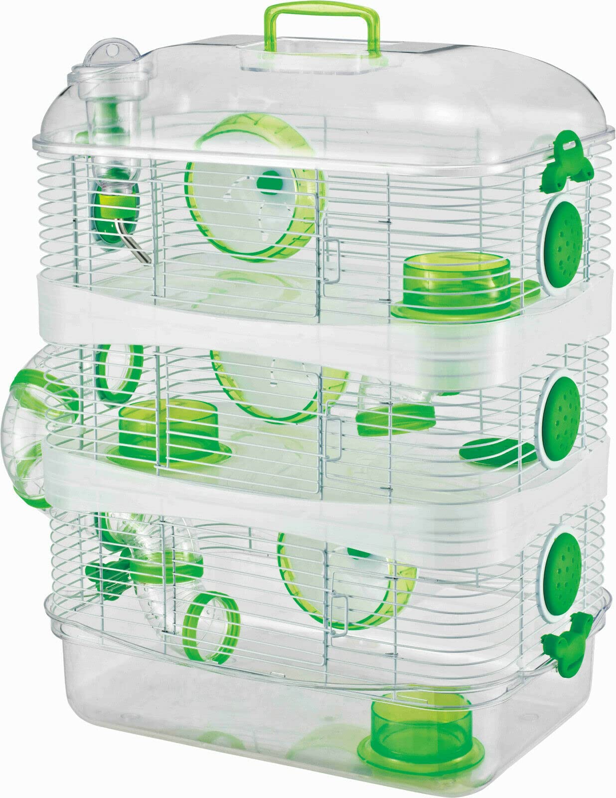 3-Levels Acrylic Clear Hamster House Habitat Cage for Dwarf Hamster Rodent Gerbil Mouse Mice