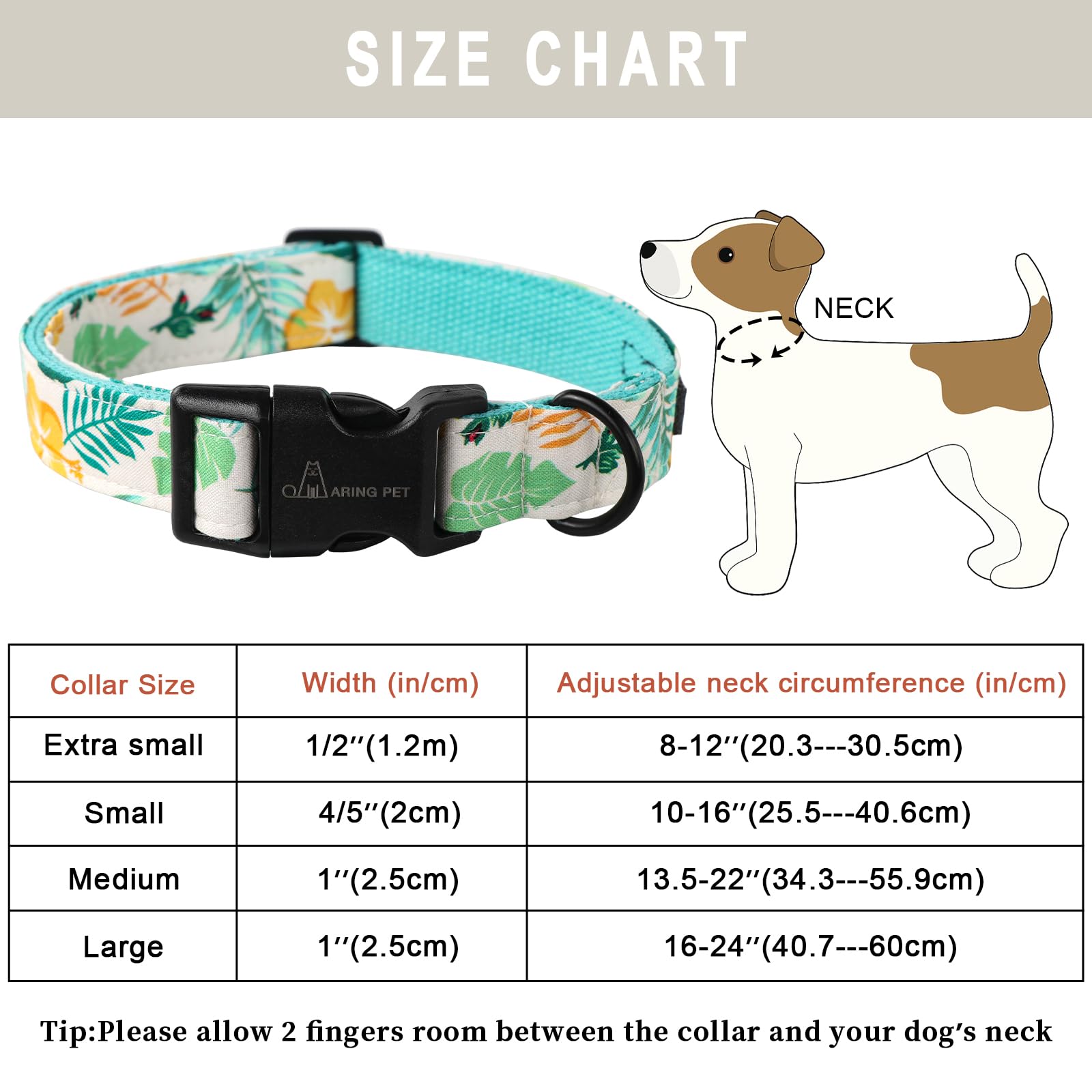 Aring Pet Summer Dog Collar-Lightweight Dog Collar For Medium Dogs, Adjustable Comfortable Cotton Pet Collars For Small Medium Large Dogs, Medium