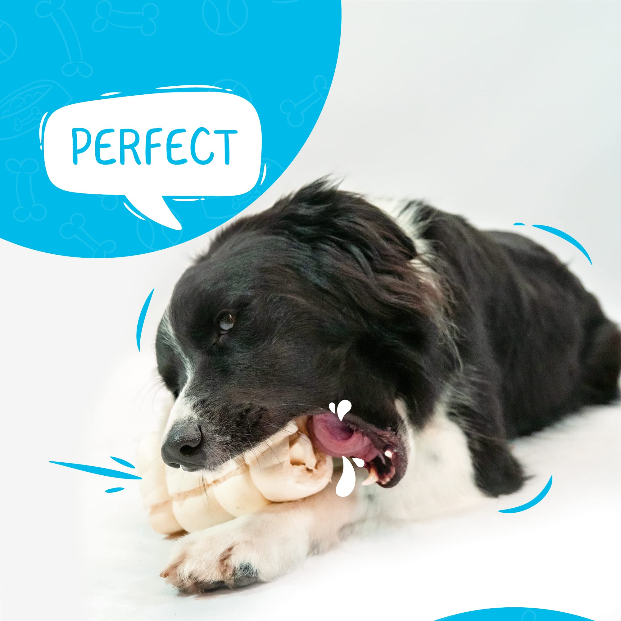 SITKA Farms Beef Cheek Rolls - Extra Thick Dog Chew Bones, No Rawhide, 5-6" for Small, Medium & Large Dogs, 4 Count