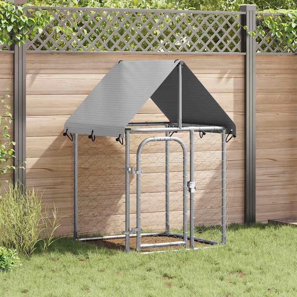 Outdoor Dog Kennel with Roof 39.4x39.4x59.1