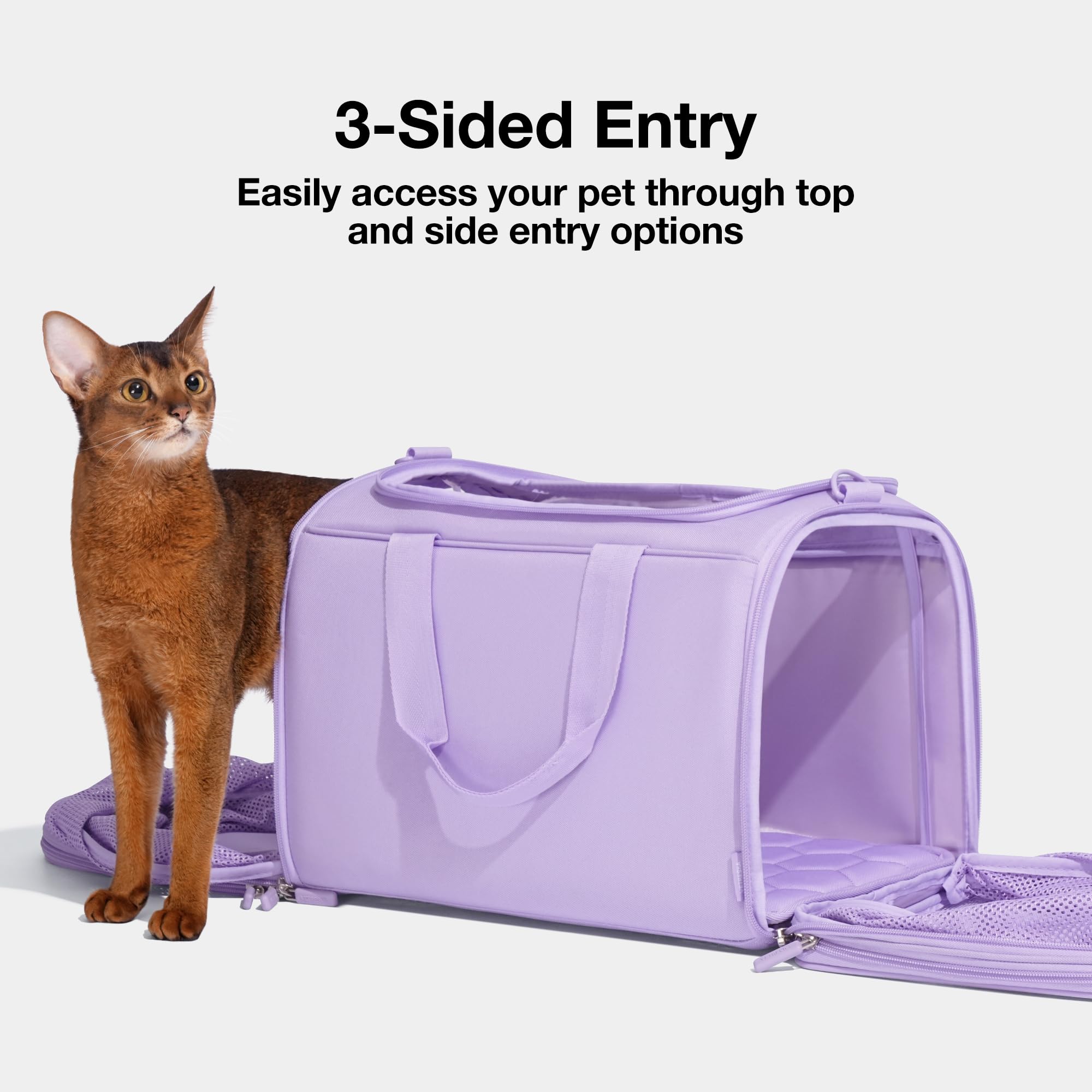 Vetreska Expandable Cat Carrier,Dog Carrier For Small Medium Puppies,Soft-Sided Pet Carrier Airline Approved,Collapsible Travel