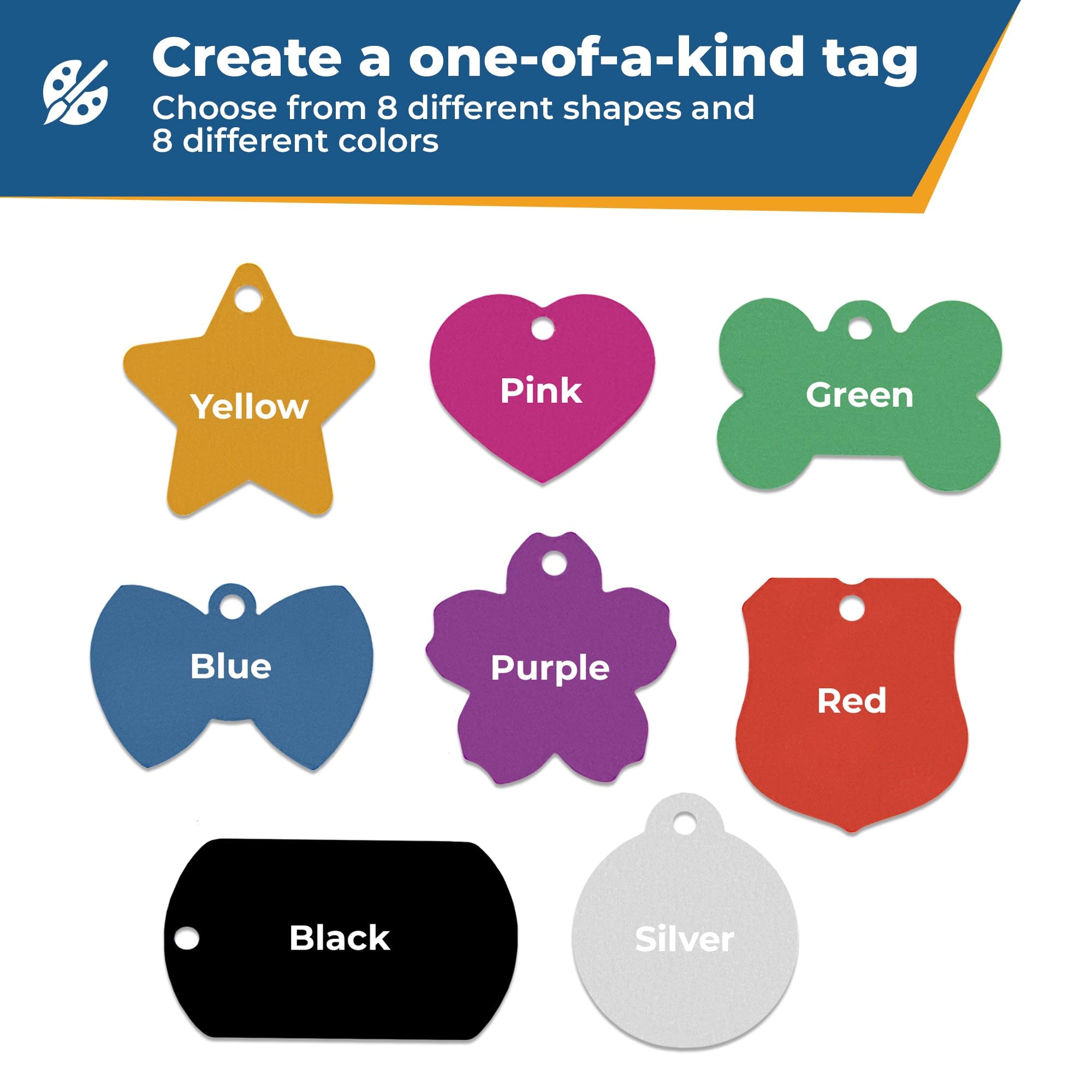 Gotags Dog Tags, Personalized Engraved Dog And Cat Id Tags For Pets, Custom Engraved On Both Sides, Various Shapes Including Bone, Round, Heart, Bow Tie, Star, And Badge (Bow Tie, Small - Pack Of 1)