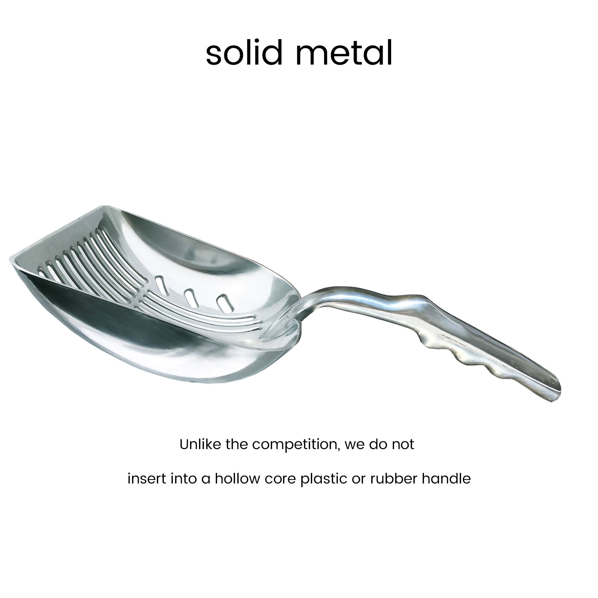 Durascoop Premium Multicat Cat Litter Scoop | Solid Metal | Litter Box Tray Pan Sifter