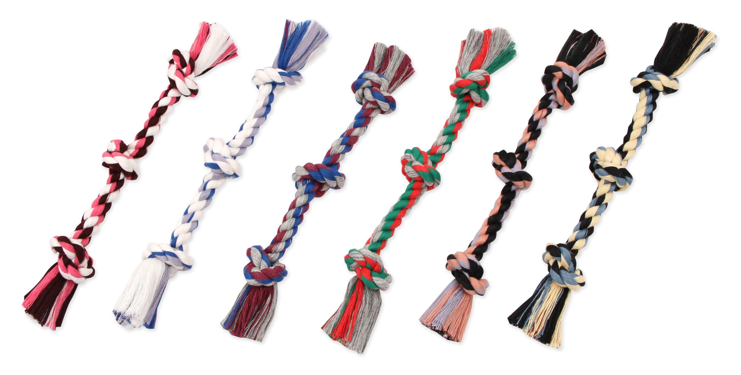 Mammoth Flossy Chews Color Rope Tug – Premium Cotton-Poly Tug Toy For Dogs – Interactive Dog Rope Toy – Tug Dog Chew Toy