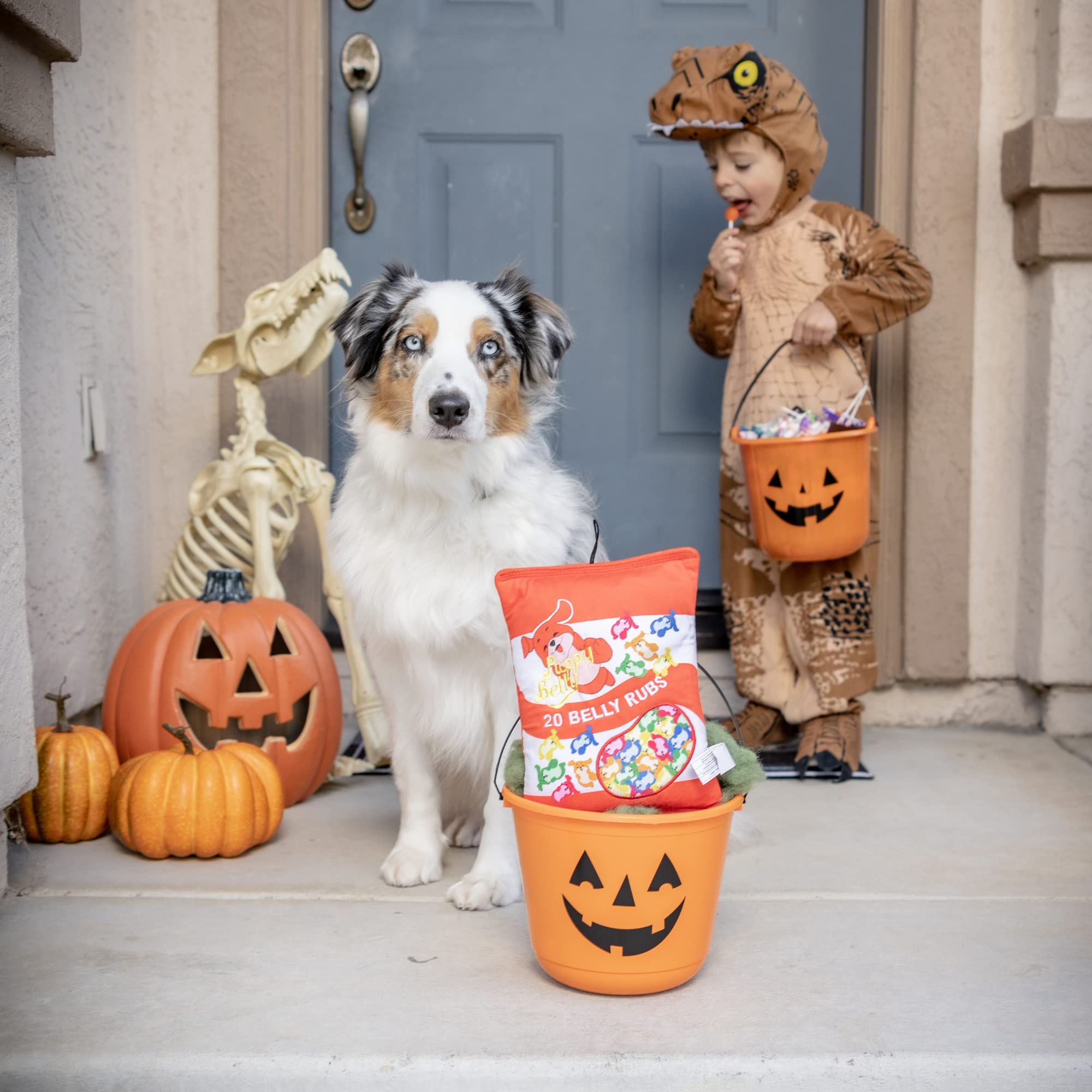 Huxley & Kent For Dogs | Puppy Belly (Large) | Halloween Candy Dog Toy With Squeaker | Funny Dog Toy Gift | Fun, Durable, And Safe | H&K Squeaky Dog