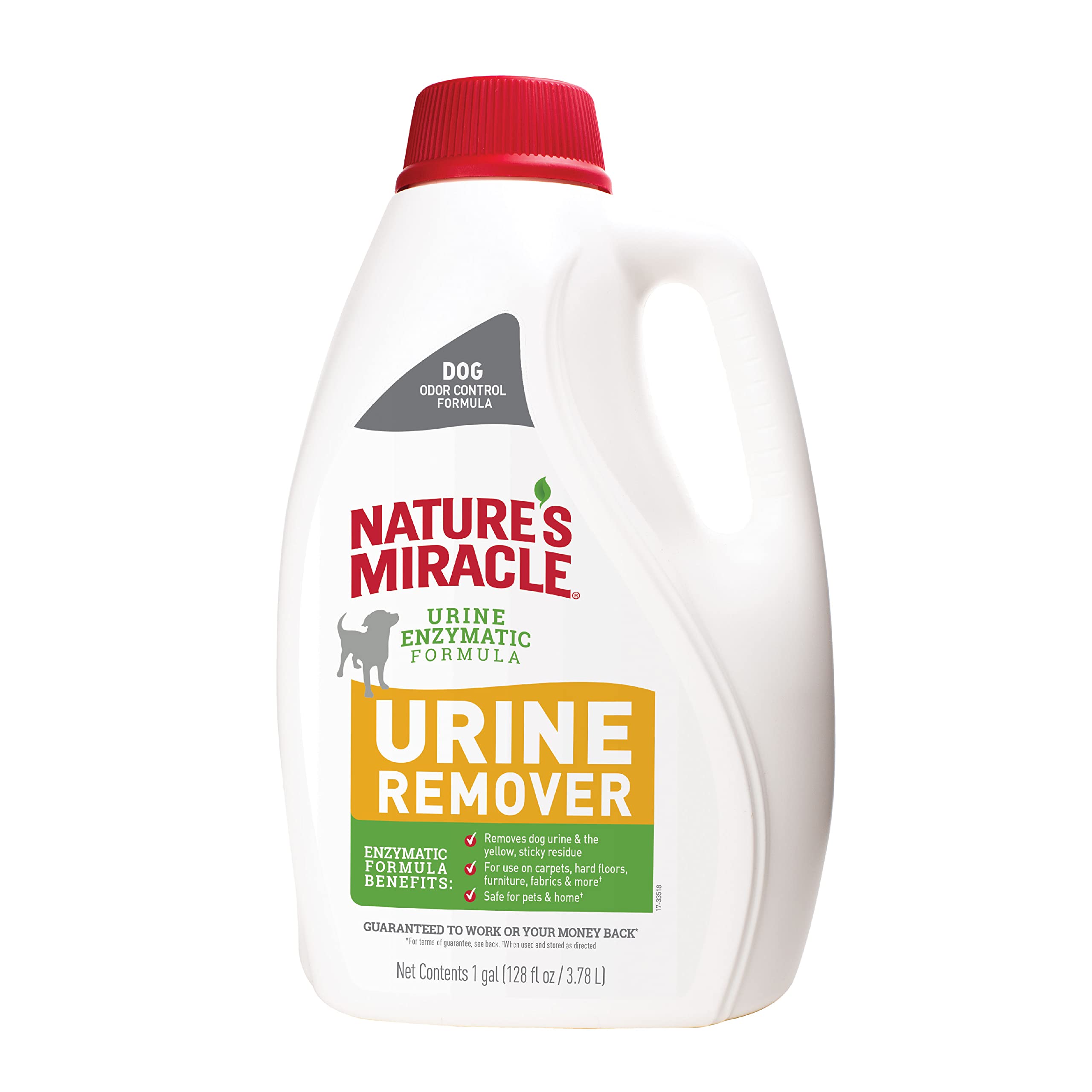 Nature's Miracle Dog Urine Remover, 128 Oz, Enzymatic Formula, Multicolor, 128.00 Fl Oz (Pack of 1)