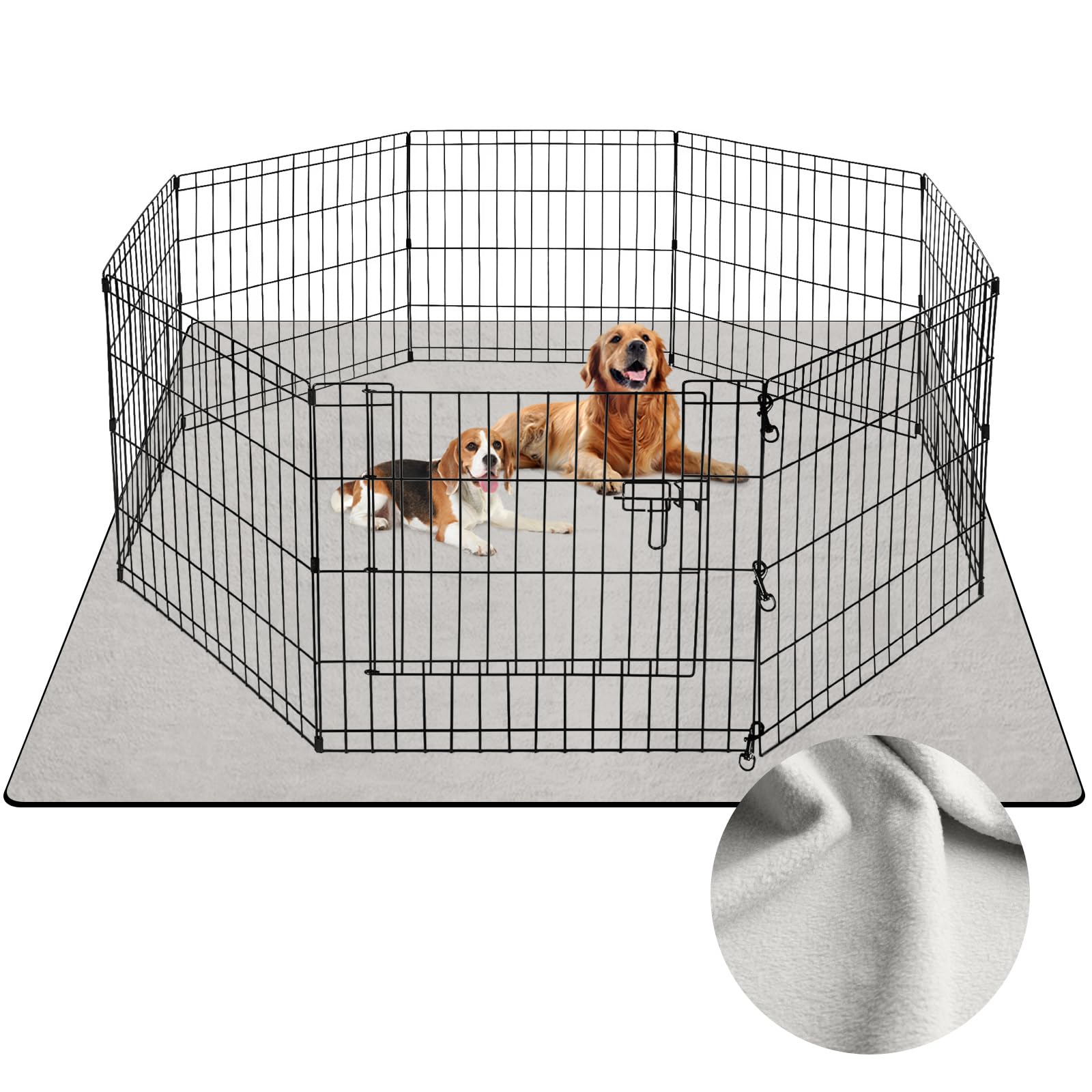 Barpor 72 X 72 Washable Dog Pee Pads Reusable Non-Slip - Puppy Pads Indoor Potty Training Leakproof, Whelping Pad For Floor,