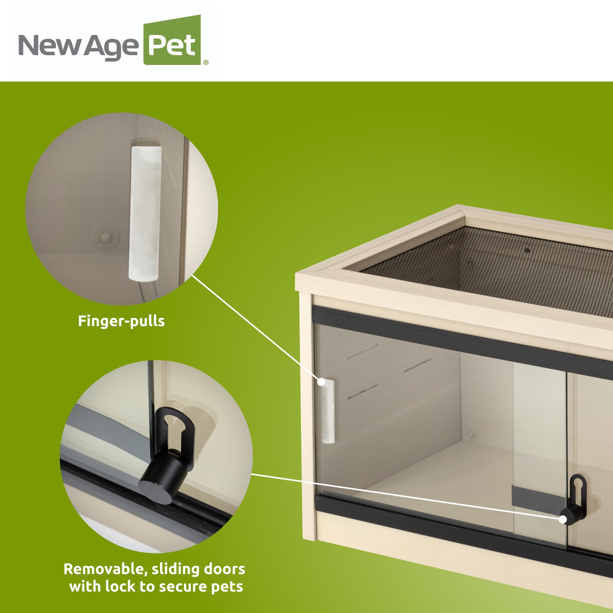 New Age Pet Ecoflex 24-Inch Mojave Reptile Lounge In Maple - Durable Wood Plastic Composite Habitat With Ventilated Side Panels,