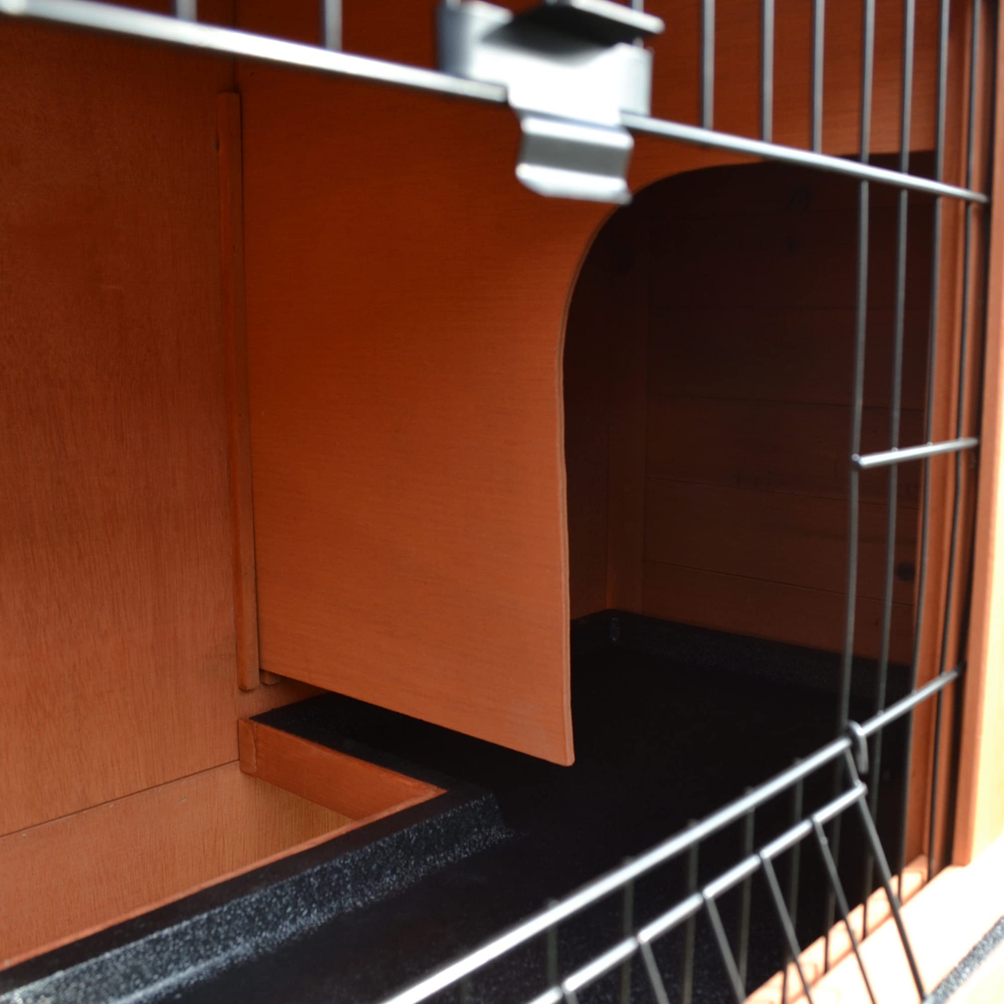Pawhut 40'' Wooden Rabbit Hutch Small Animal House Pet Cage