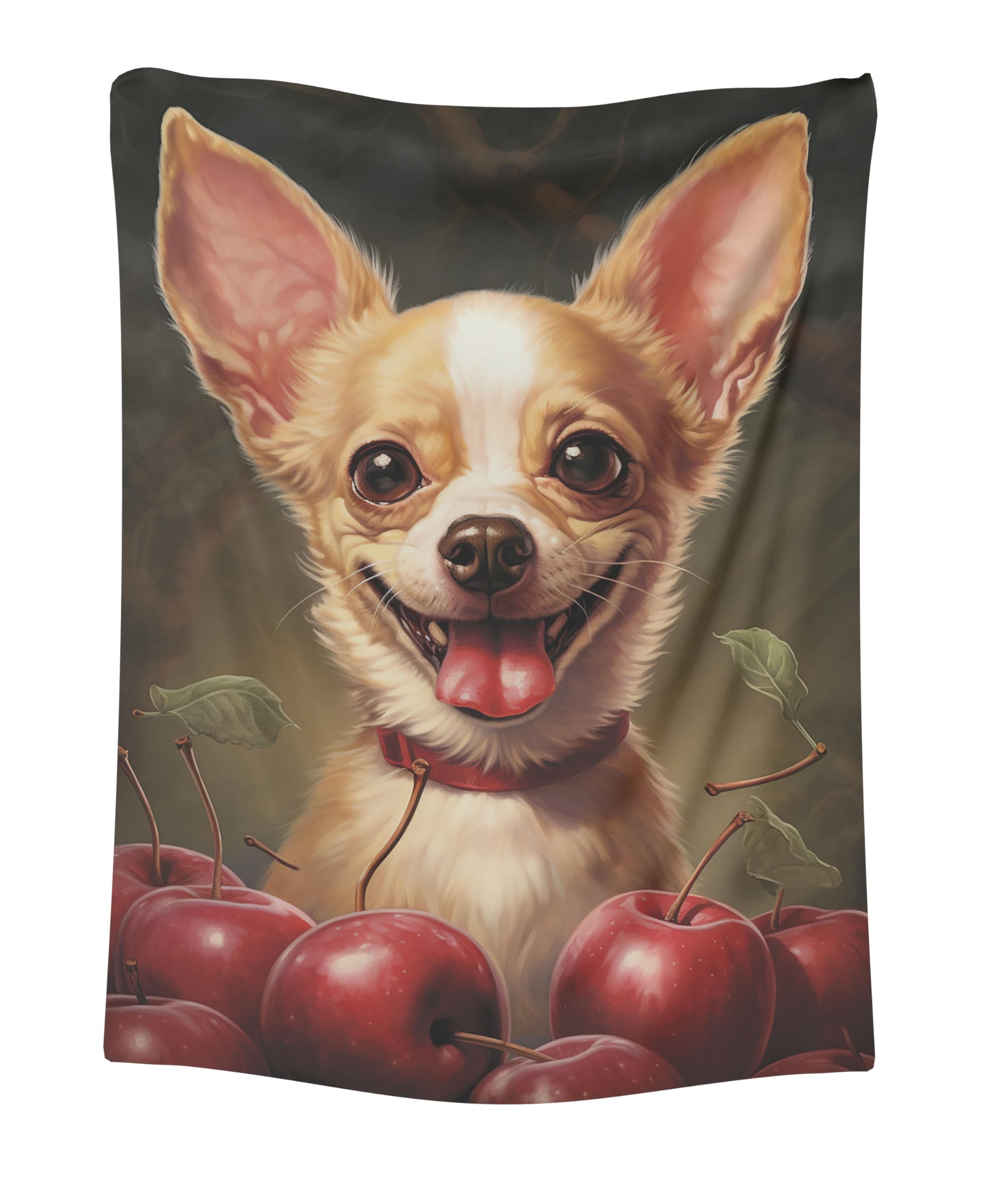 CAPITUNEISKINEPA Apple Head Chihuahua Dog Blanket Gift Bed Blanket Small Blanket for Travel 30 x 40