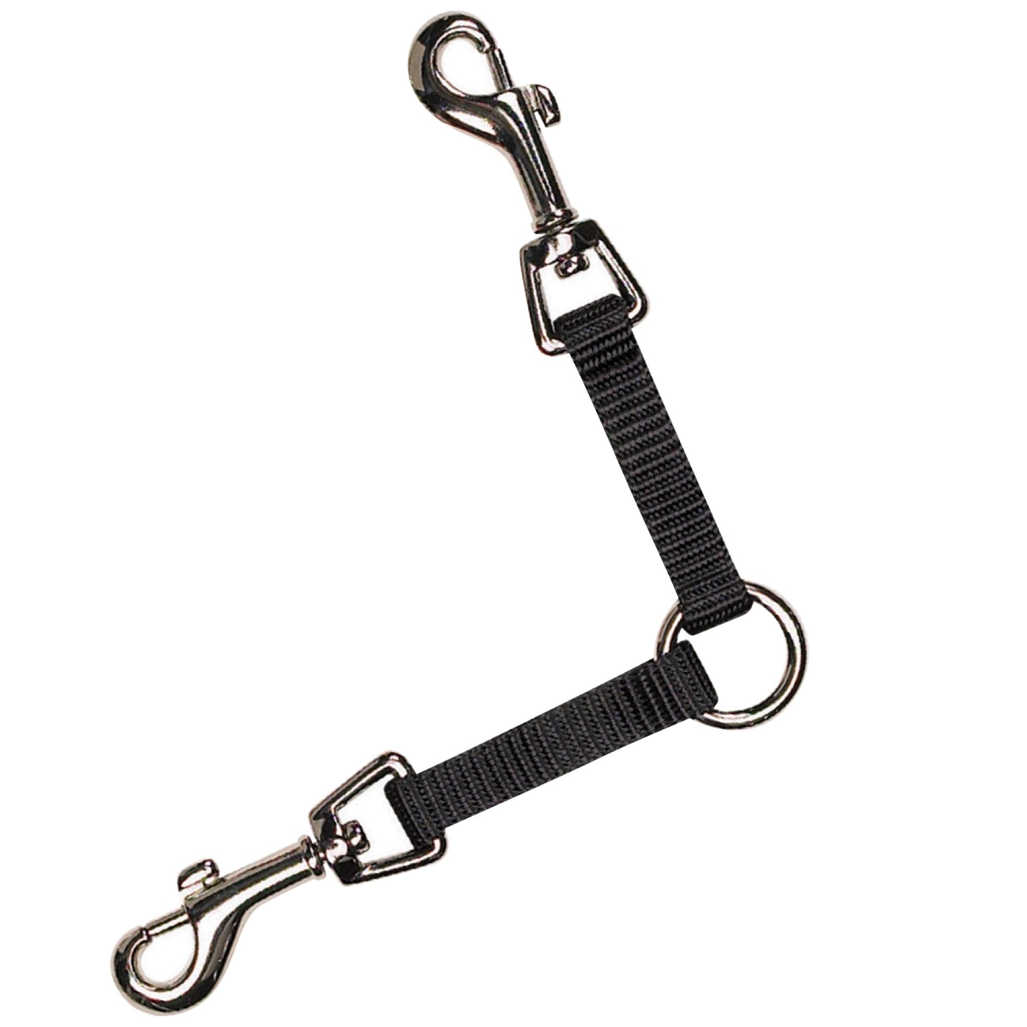 Guardian Gear Nylon 2-Way Small Dog Coupler With Nickel-Plated Swivel Clip, 4', Black