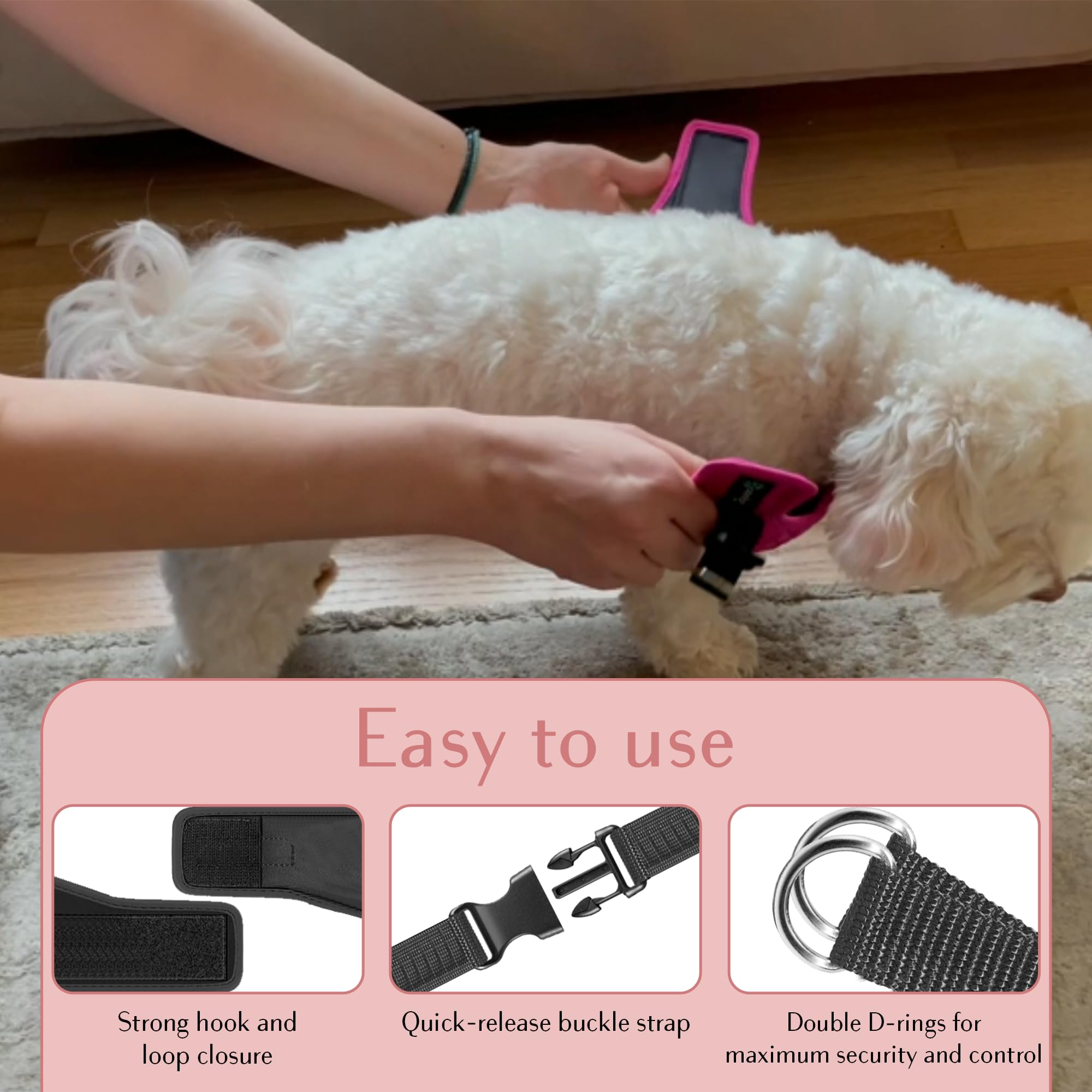 Comfort Fit All Weather Step-In Dog Harness - Adjustable Small Dog Harness Medium Sized Dogs - Soft Padded Easy Walk Dog Vest Harnesses