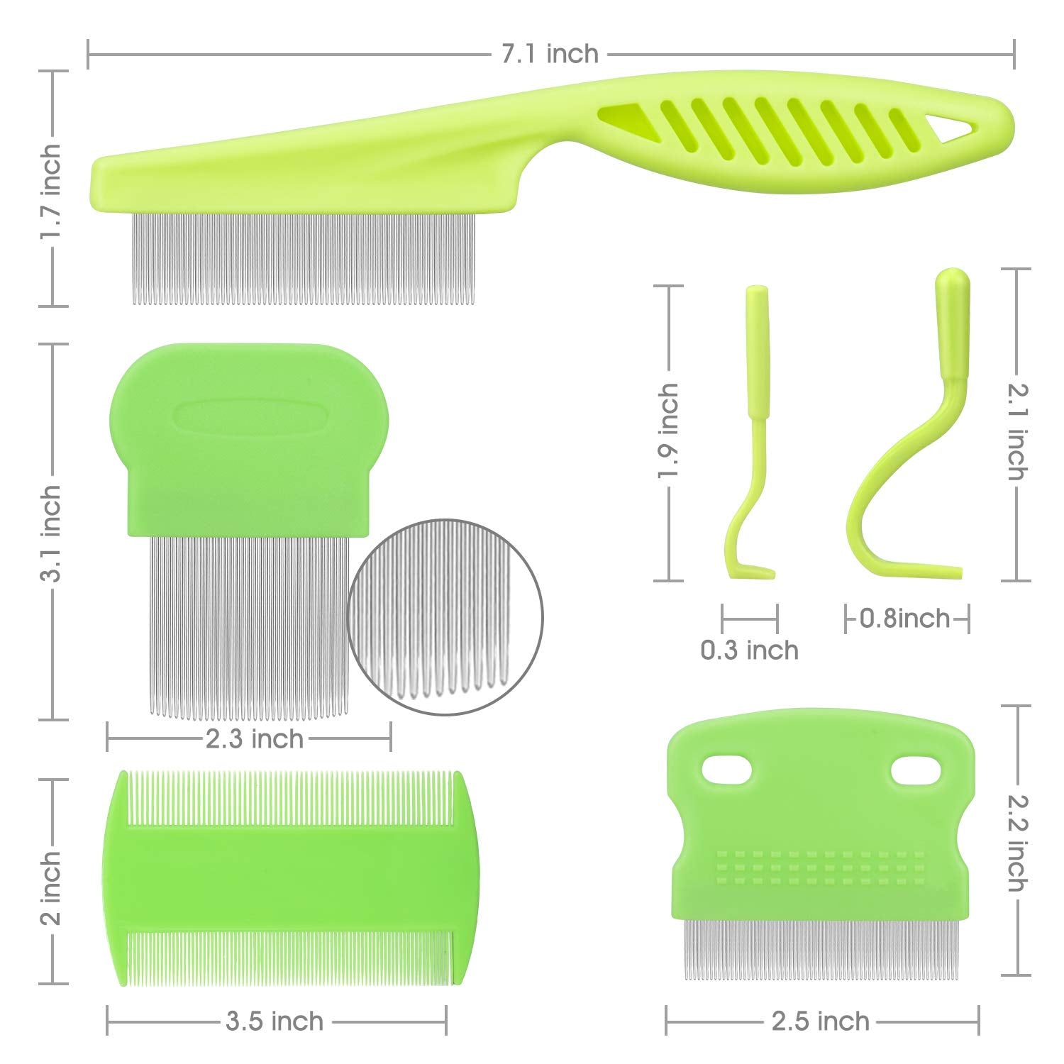 Cat Comb Dog Comb Fine Tooth Comb Pet Comb Grooming Set For Grooming And Removing Dandruff Flakes Remove Float Hair Tear Marks (