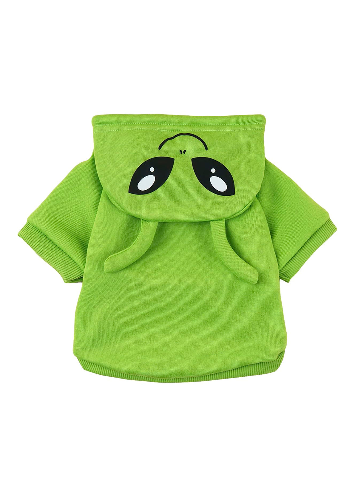 Qwinee Alien Dog Hoodie Dog Warm Jacket Coat Puppy Sweatshirt Christmas Halloween Dog Costume Cosplay Winter Dog Clothes Pet Apparel For Small Medium Dogs Cats Kitten Solid Green Xxl