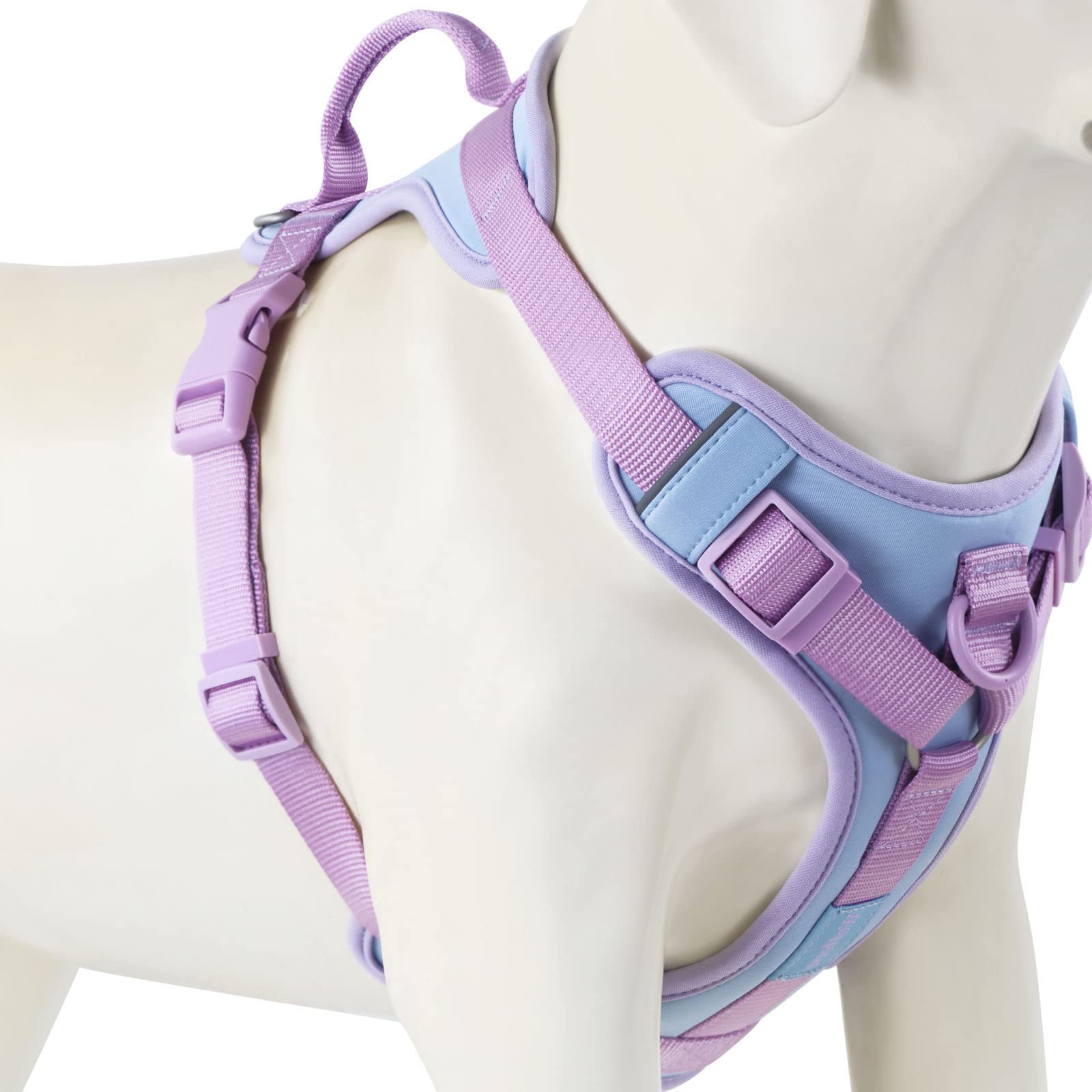 Wolfone No Pull Dog Harness Adjustable Soft Padded Pet Vest With Control Handle Adorable Daily Harness For Dogs(Spun Sugar Xs)