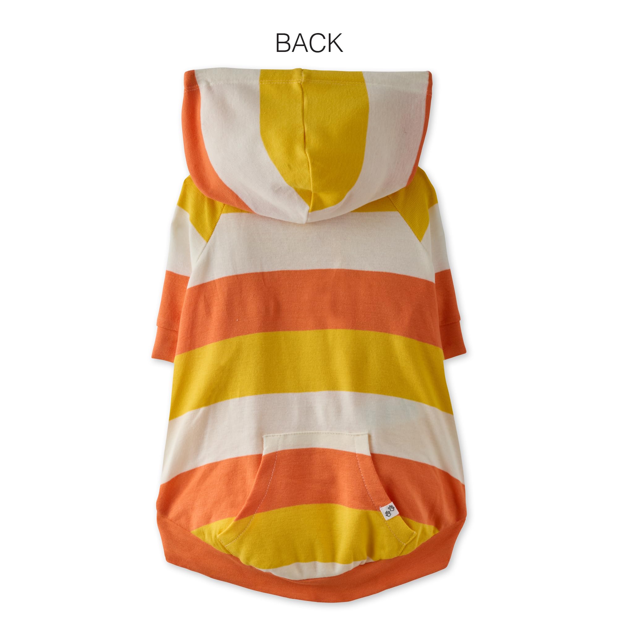 Pet Passion 100% Organic Cotton Dog Hoodie Pet Coat for Small, Medium and Large Dogs, Candy Corn, X-Large