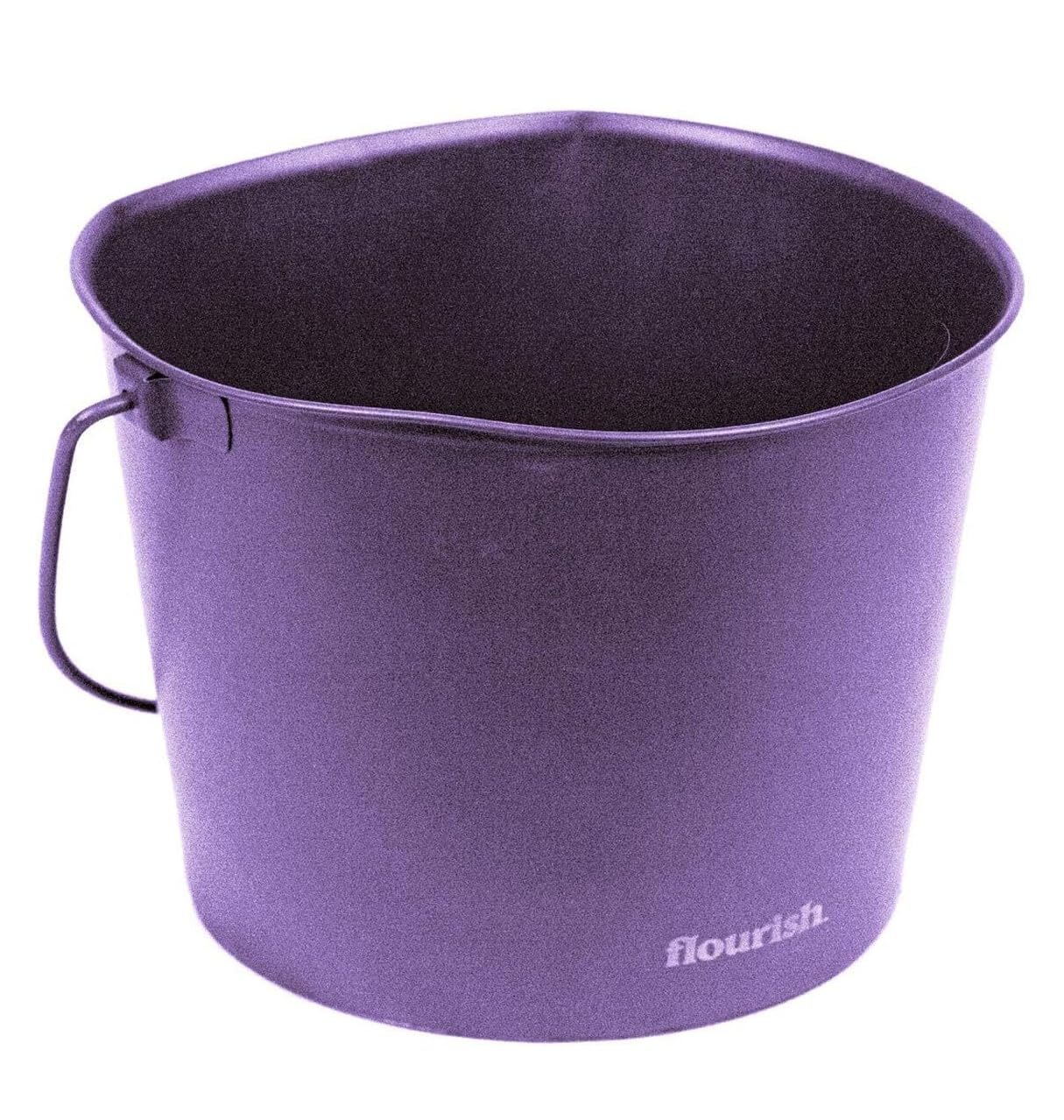 Flourish Pets Stainless Steel Dog Bucket (6 Qt Purple Powder Coated 2 Pack)