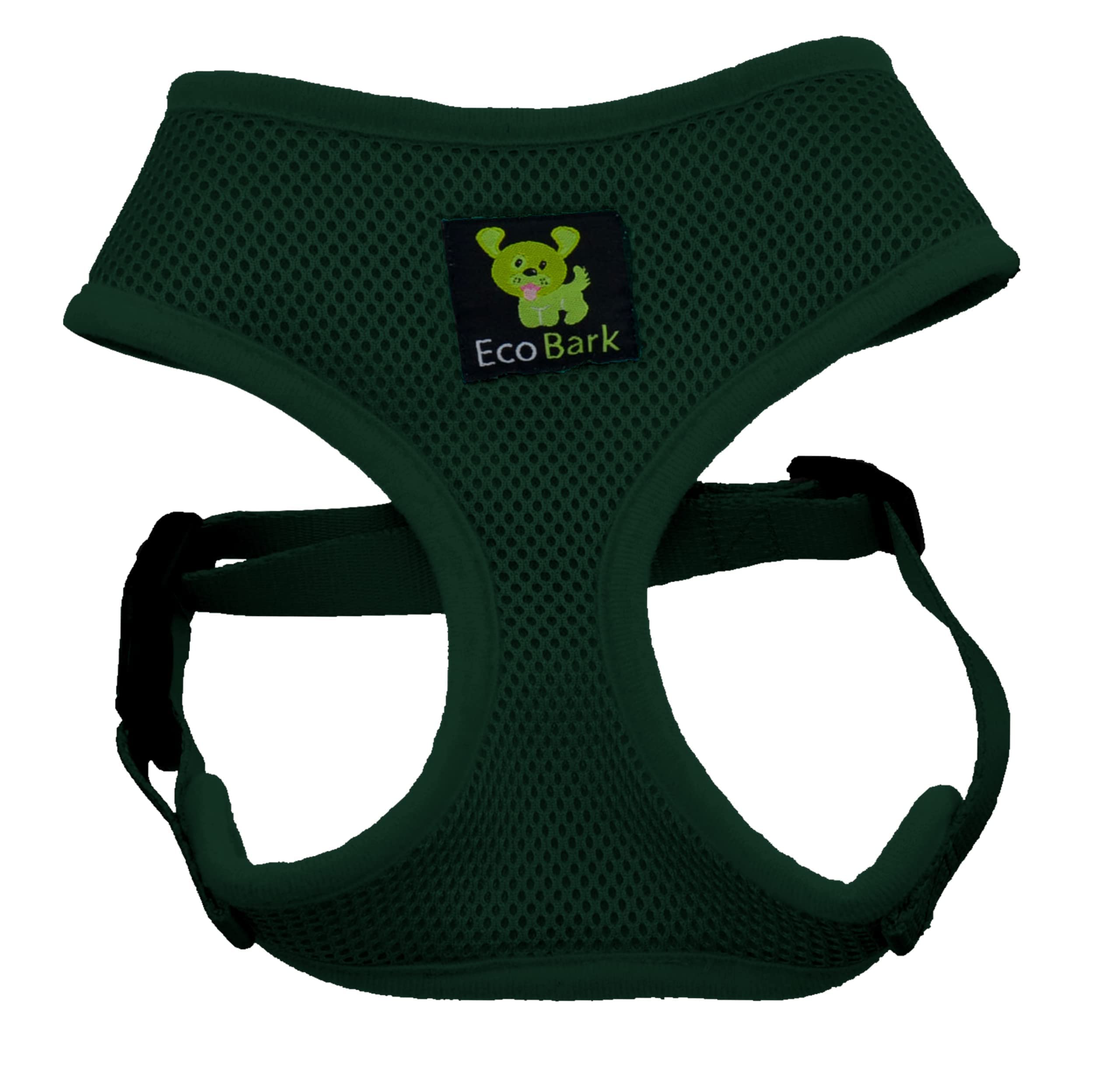 Ecobark Dog Harness - Eco-Friendly Max Comfort Harnesses - Luxurious Soft Mesh Halter - Over The Head Harness Vest- No Pull And No Choke For Large, Xl, And Xxl Dogs (Xl, Forest Green)