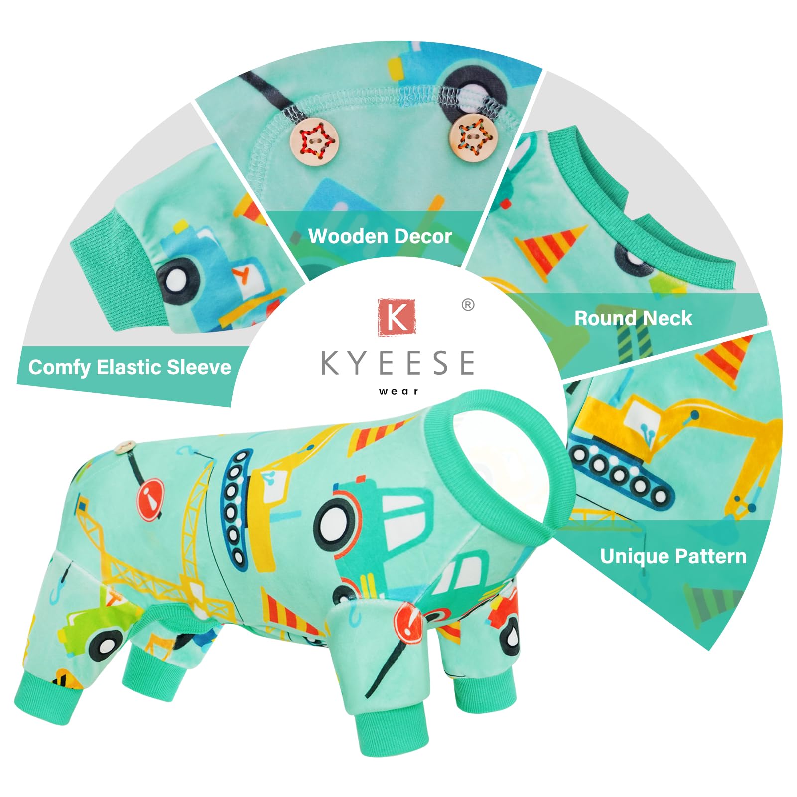 Kyeese Dog Pajamas Stretchy Pet Jammies Coat Comfy Pet Onesie Costume Velvet Dog Pajamas Small Sized Dogs Soft Dogs Clothes Pjs