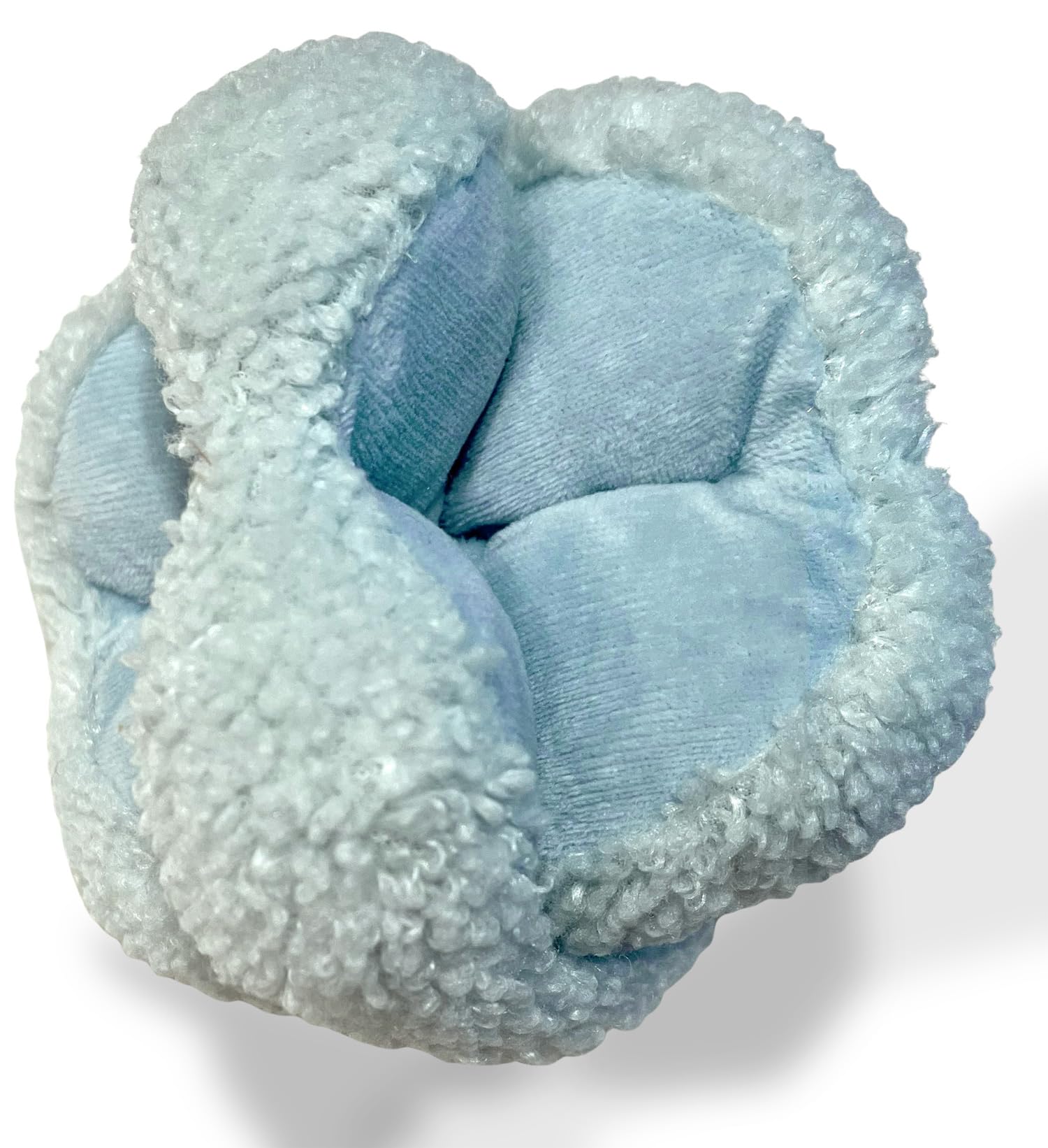 Glory To Dog Blue Snuffle Knot Interactive Dog Toy 4    Puzzle Ball with 8 Squeakers & Crinkle - Treat Hiding Enrichment Toy for