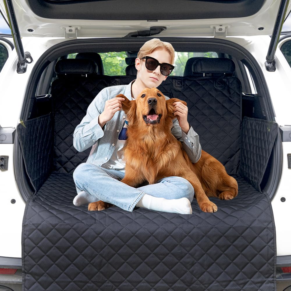 HNCPSY SUV Cargo Liner for Dog Car Seat Cover for Pets Waterproof Cargo Cover Dog Seat Mat for SUVs Sedans Vans with Bumper Flap