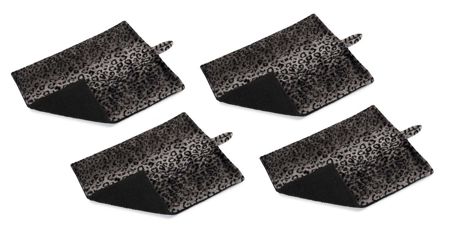 Prairie Horse Supply Quality Thermal Cat Mat and Free Cat Toy (Grey Leopard) (2 Mats) Cozy Self Heating Warming Kitty Kitten Pup
