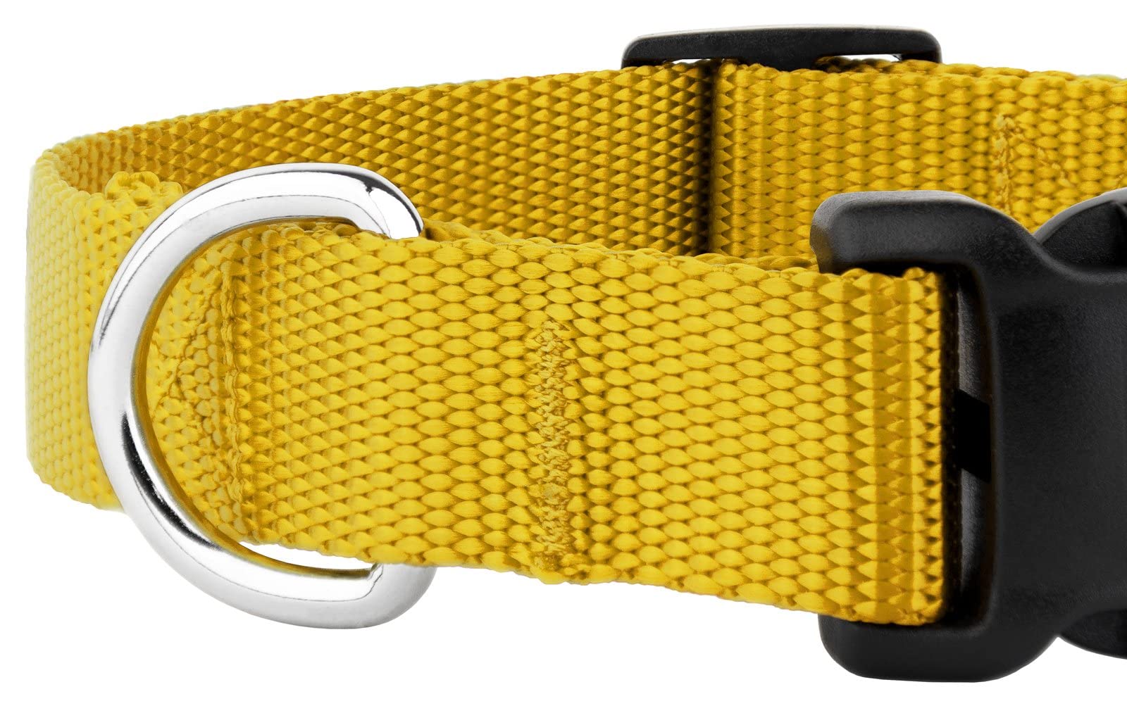 Country Brook Petz - 30+ Vibrant Colors - American Made Deluxe Nylon Dog Collar With Buckle (Mini, 3/8 Inch Wide, Gold)