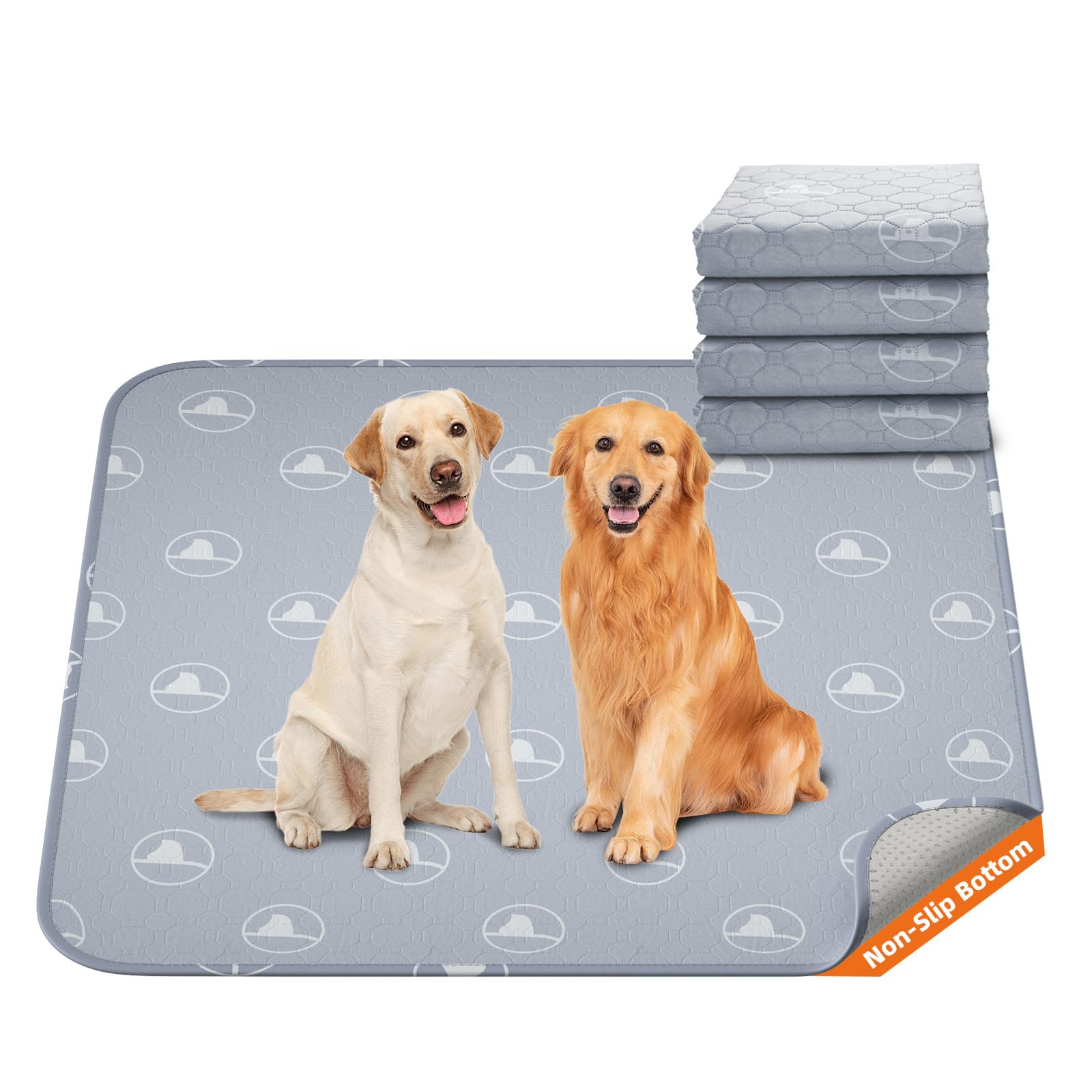 Washable Pee Pads For Dogs 4 Pack, 36'' X 36'' Reusable Pee Pads For Dogs, Super Absorbent Pet Training Pads, Reusable Puppy Pad