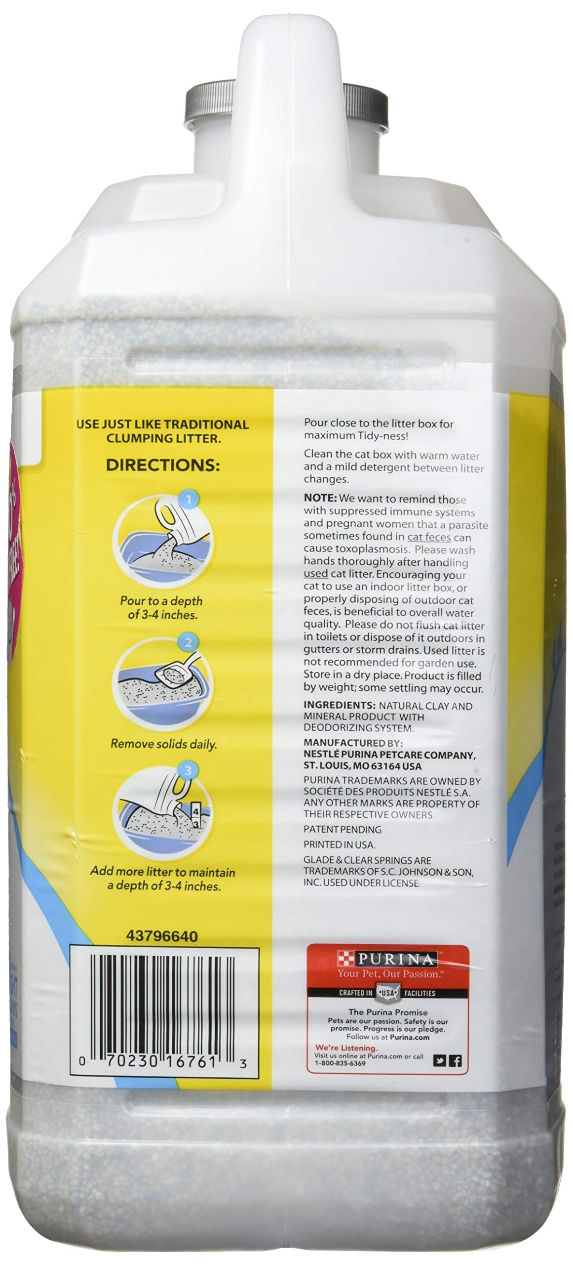 Tidy Cats Lightweight Glade Clear Springs Low Dust Clumping Multi Cat Litter 8.5 Lbs.