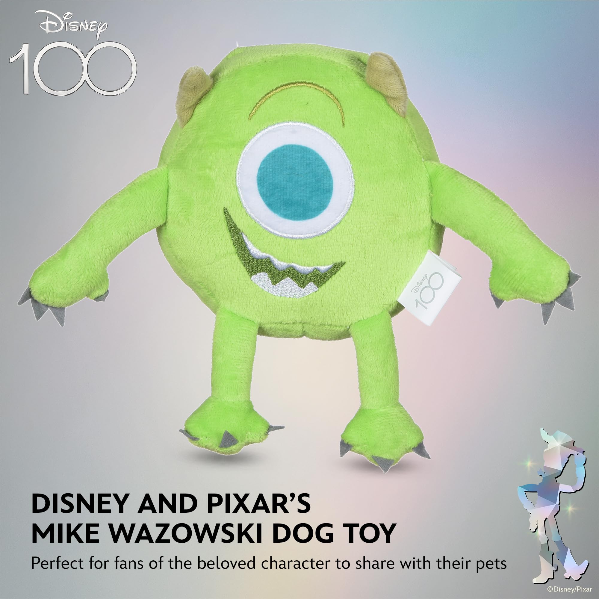 Disney For Pets Pixars Mike Wazowski Plush Dog Toy 6In | Disney Pixar Dog Toys | Plush Toy For Dogs Inspired By Mike From Pixars