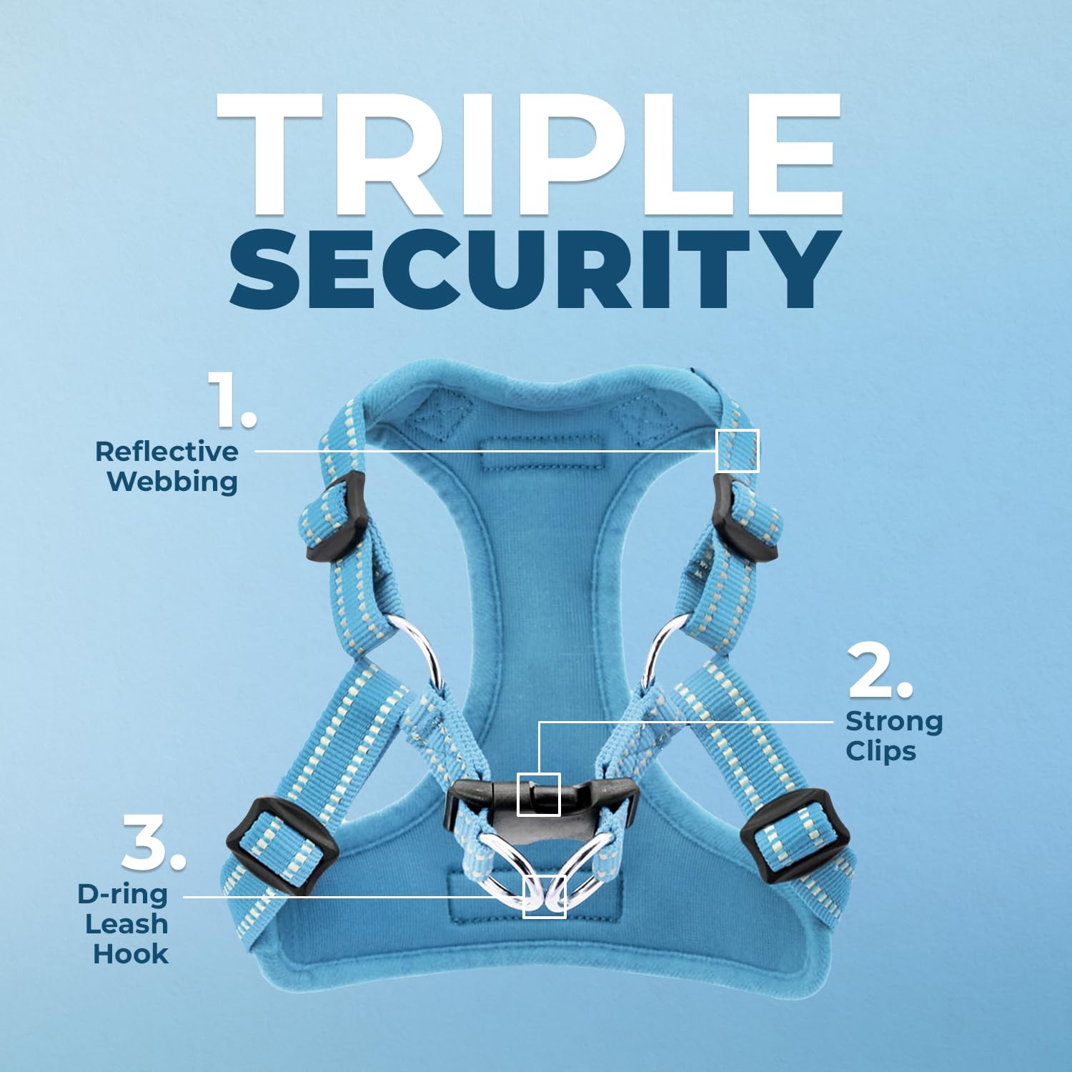 Best Pet Supplies Voyager Adjustable Dog Vest Harness Breathable No Pull Harness for Small, Medium, Large Dogs, Harness for Walk