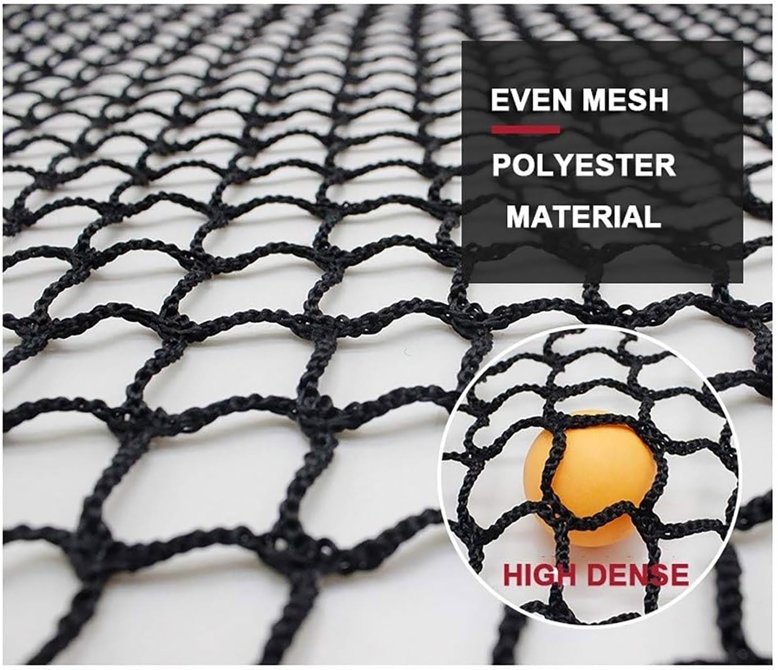 Black Safety Net Protection Rope Net Baseball Net Kids Pet Stair Balcony Protection Net Knotless Polyester Sports Netting Softba