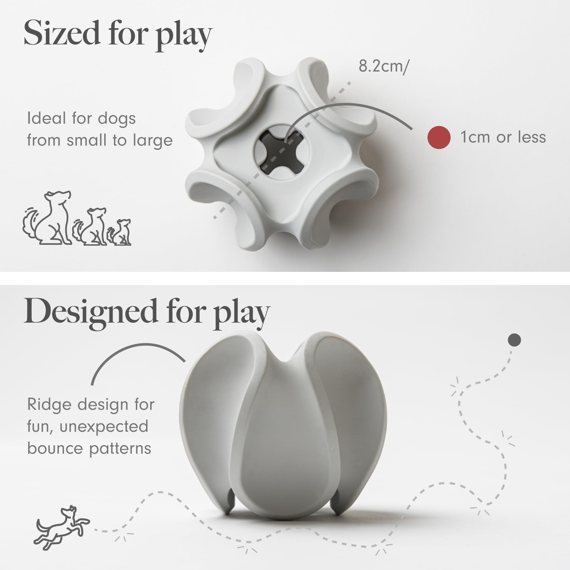 LAY LO Treat Dispensing Dog Toy - Natural Rubber Topple Toy for Chewing, Enrichment & Mental Stimulation | Dog Treat Dispenser P