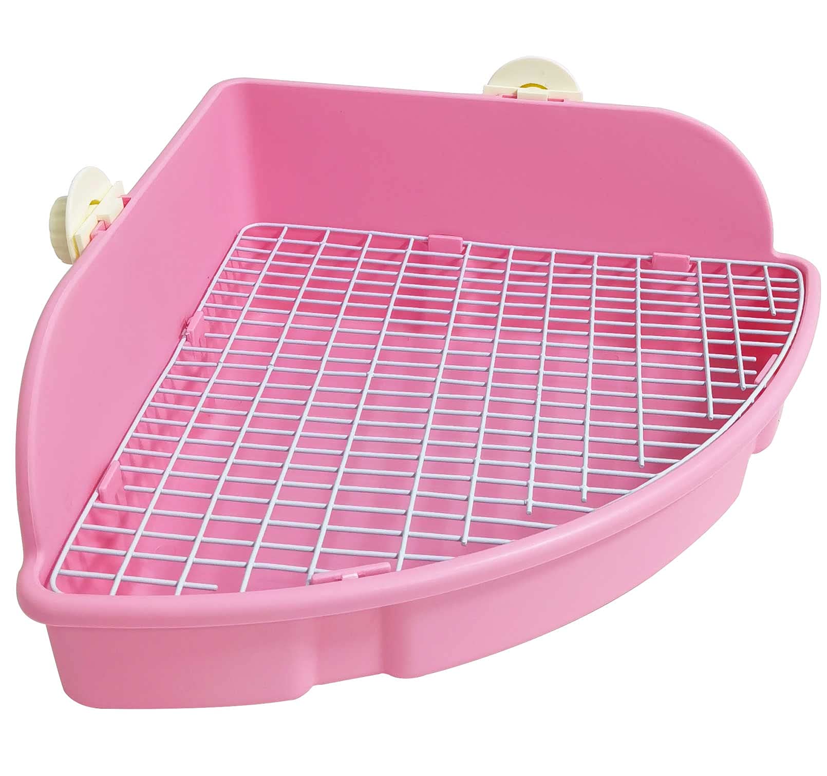 Kathson Large Rabbit Litter Box Bunny Corner Toilet Box Potty Trainer Bigger Pet Pan Small Animal Cage Toilet Bedding Box Fanshaped For Adult Guinea Pigs Chinchilla Ferret Galesaur