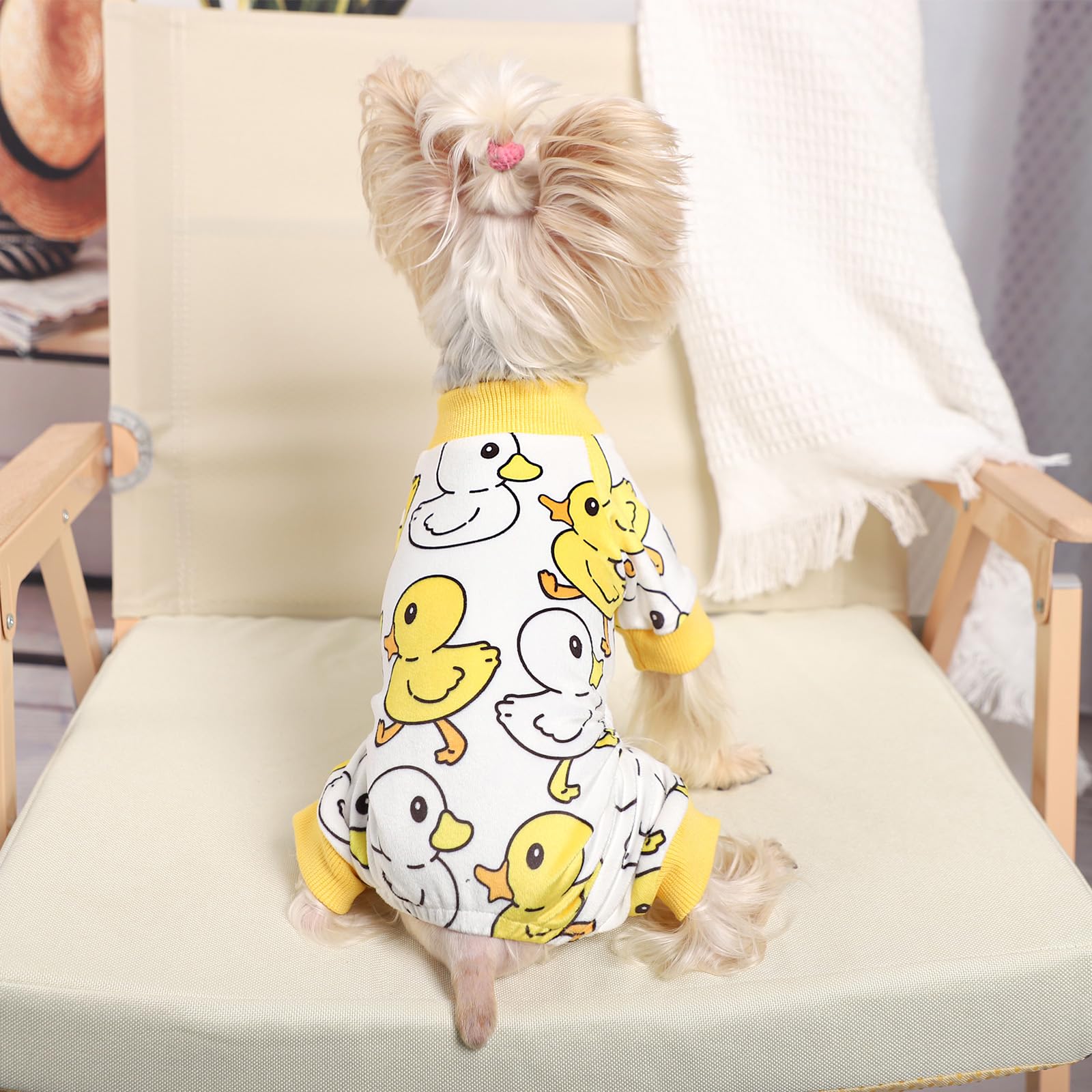 Dog Pajamas for Small Dogs Girl Boy, Stretch Fleece Dog Clothes, Lightweight Velvet Pet Jumpsuit, Shih Tzu Spring Winter Outfit,