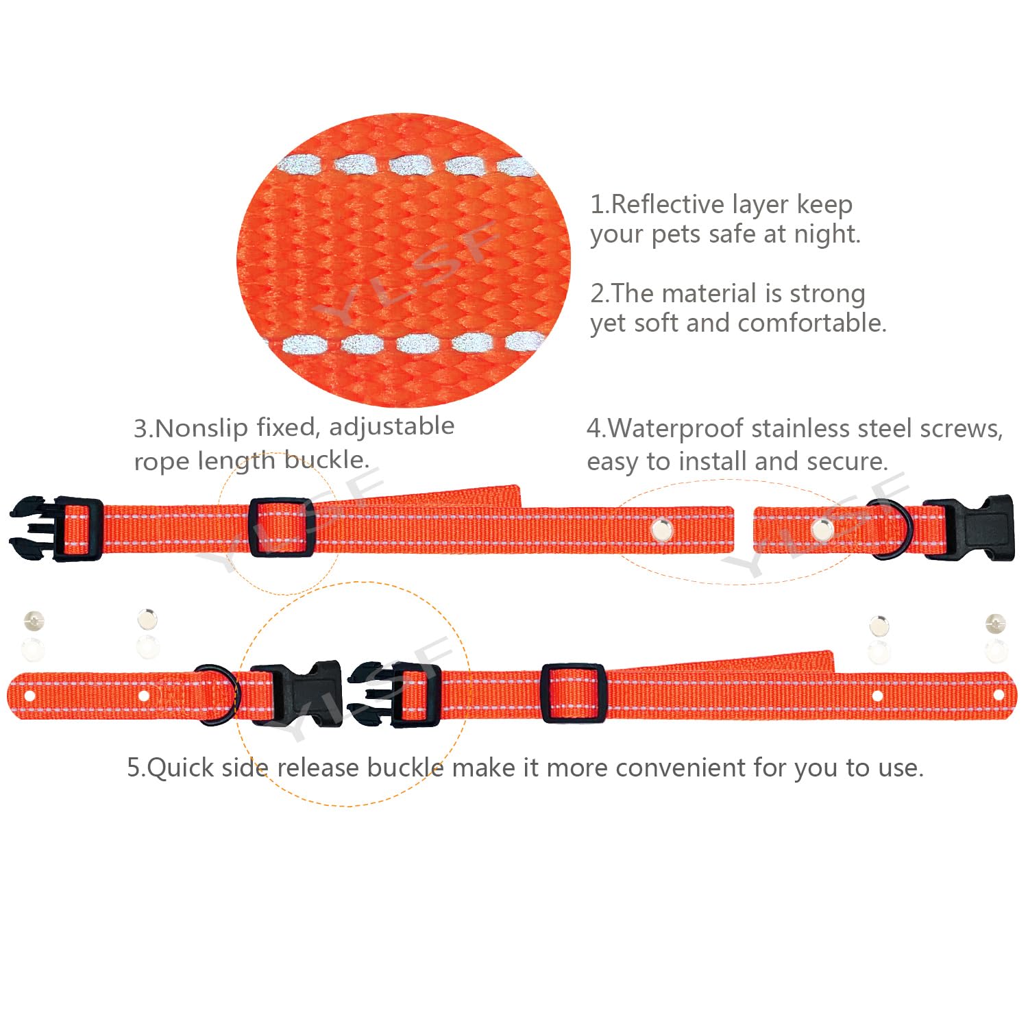 Dog Replacement Collar Strap For Electronic Fence Training Barking Collar Gps Tracker Receivers-Compatible With Nearly All Brand