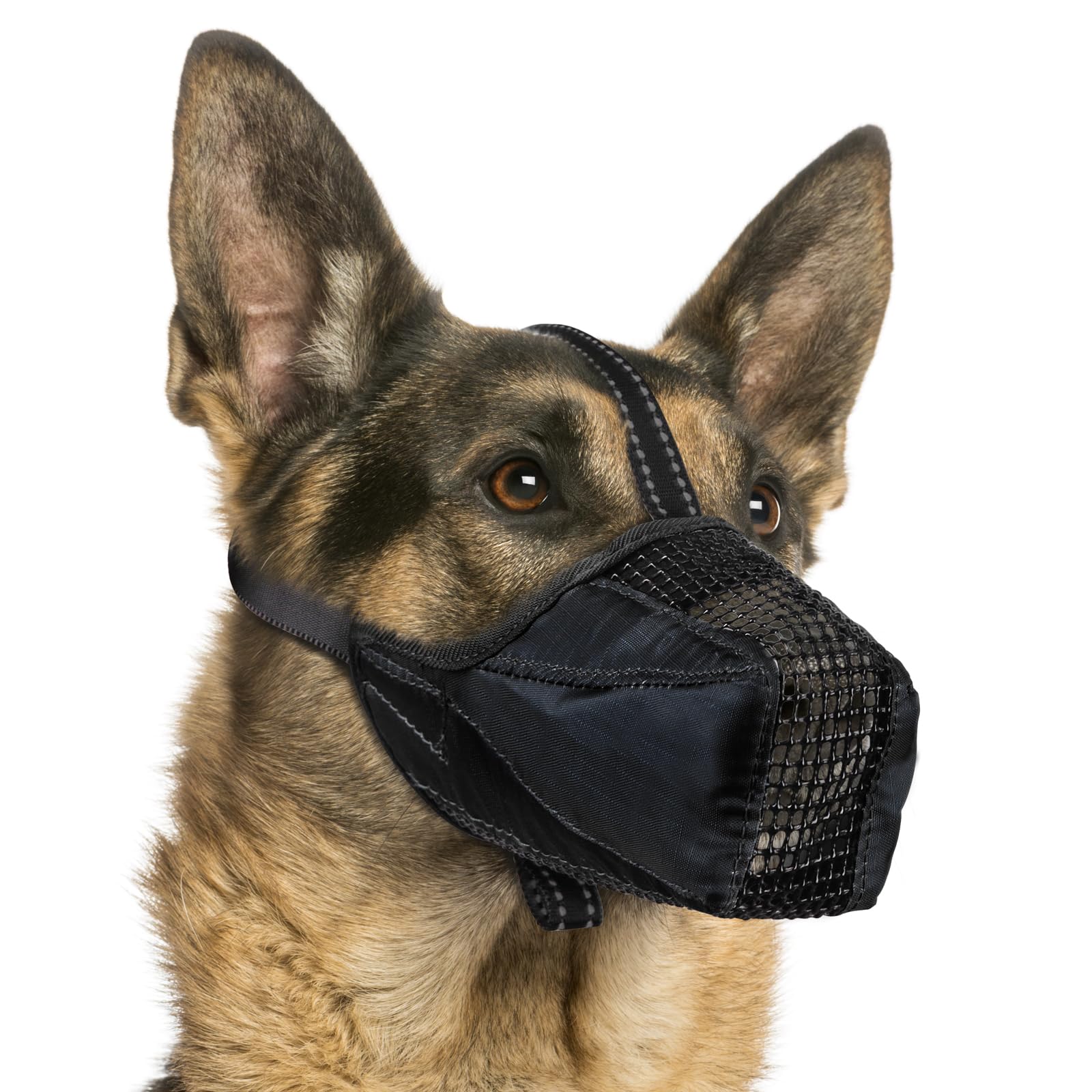 Dog Muzzle, Soft Mesh No Barking Pet Muzzles For Small Medium Large Sized Dogs, Breathable Drinkable Dog Mouth Guard Adjustable 