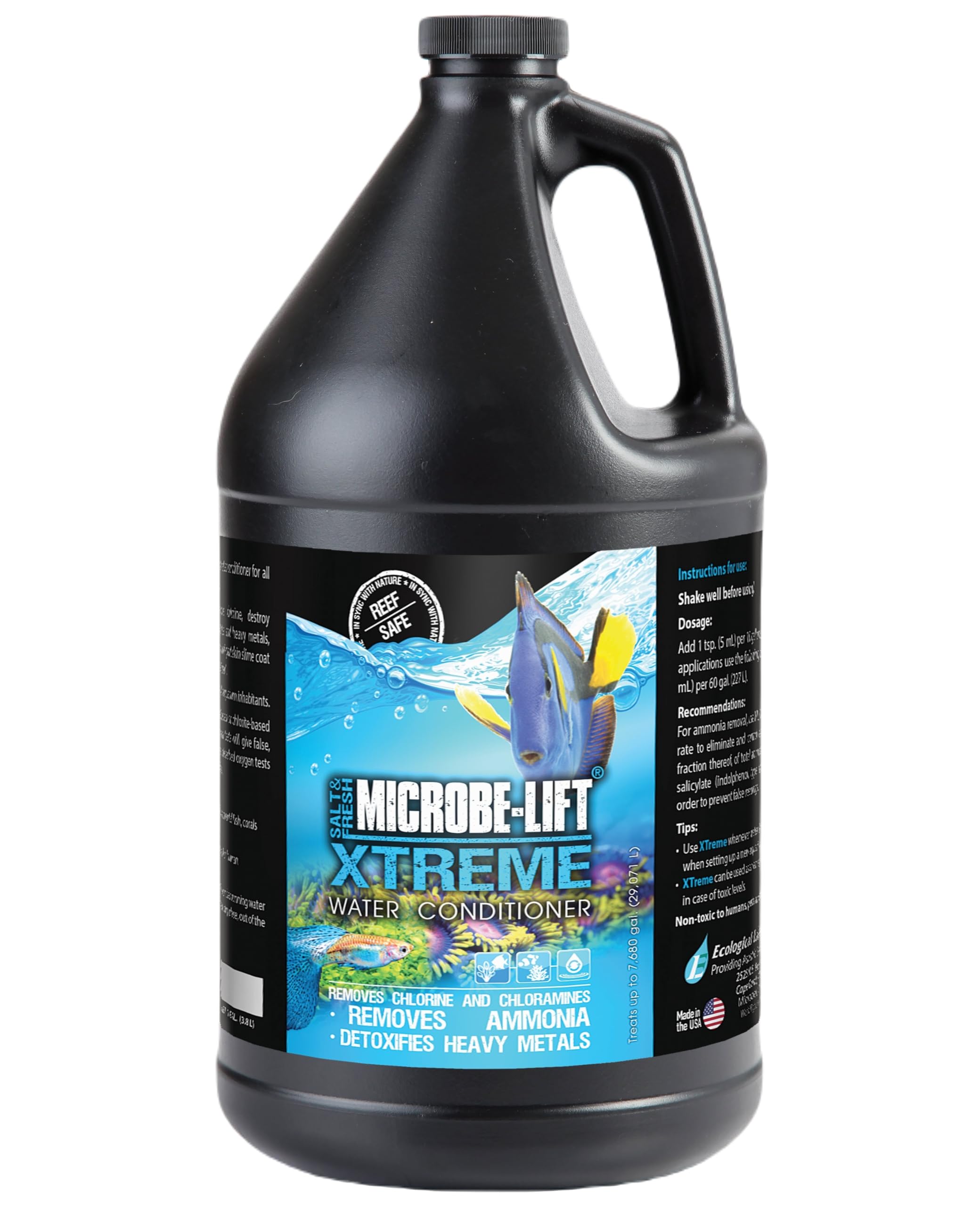 MICROBE-LIFT XTAG1 Xtreme Water Conditioner Treatment for Aquariums and Fish Tanks, 1 Gallon
